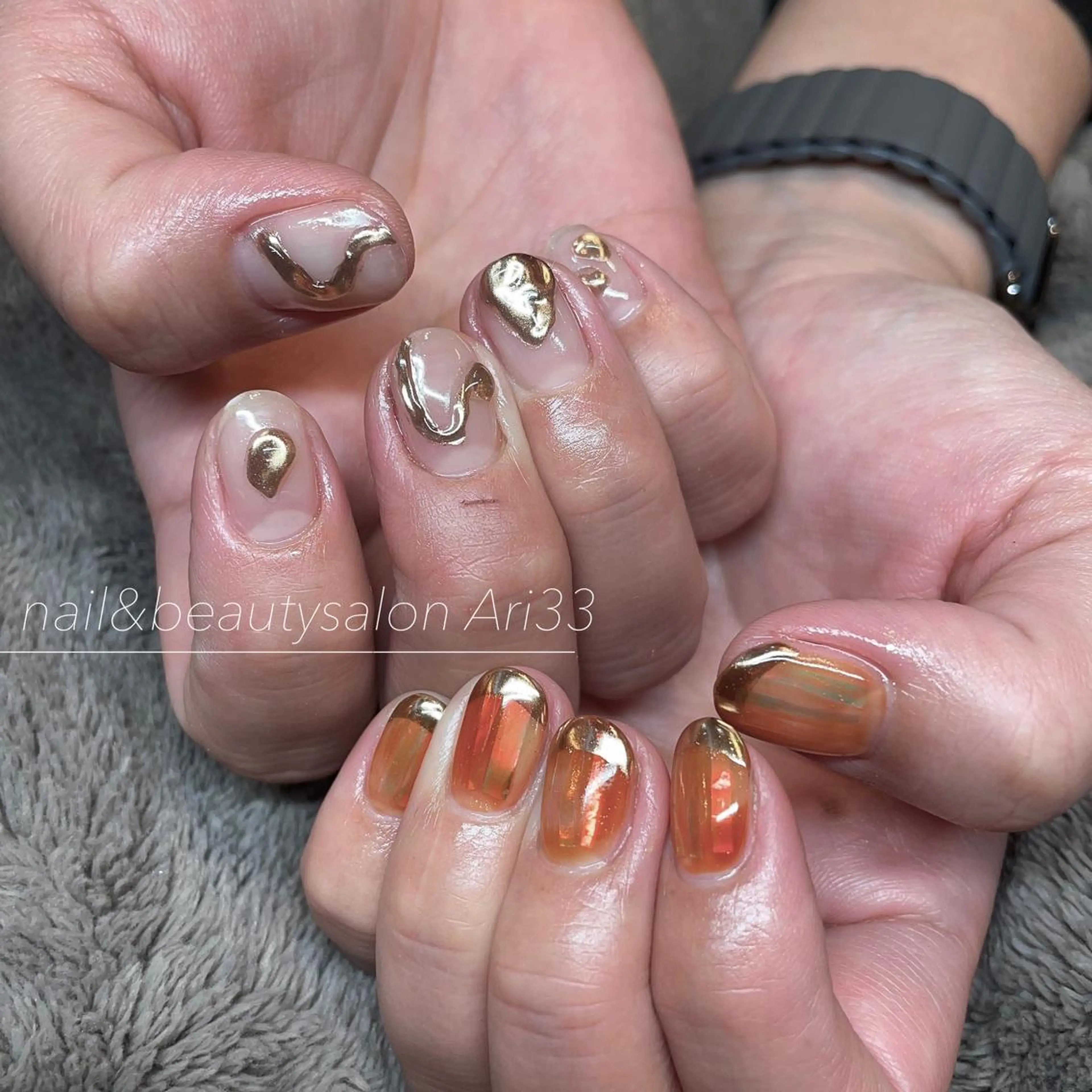 ネイル ニュアンスネイル ハンドネイル プライベートサロン Ari33nailのネイルデザイン