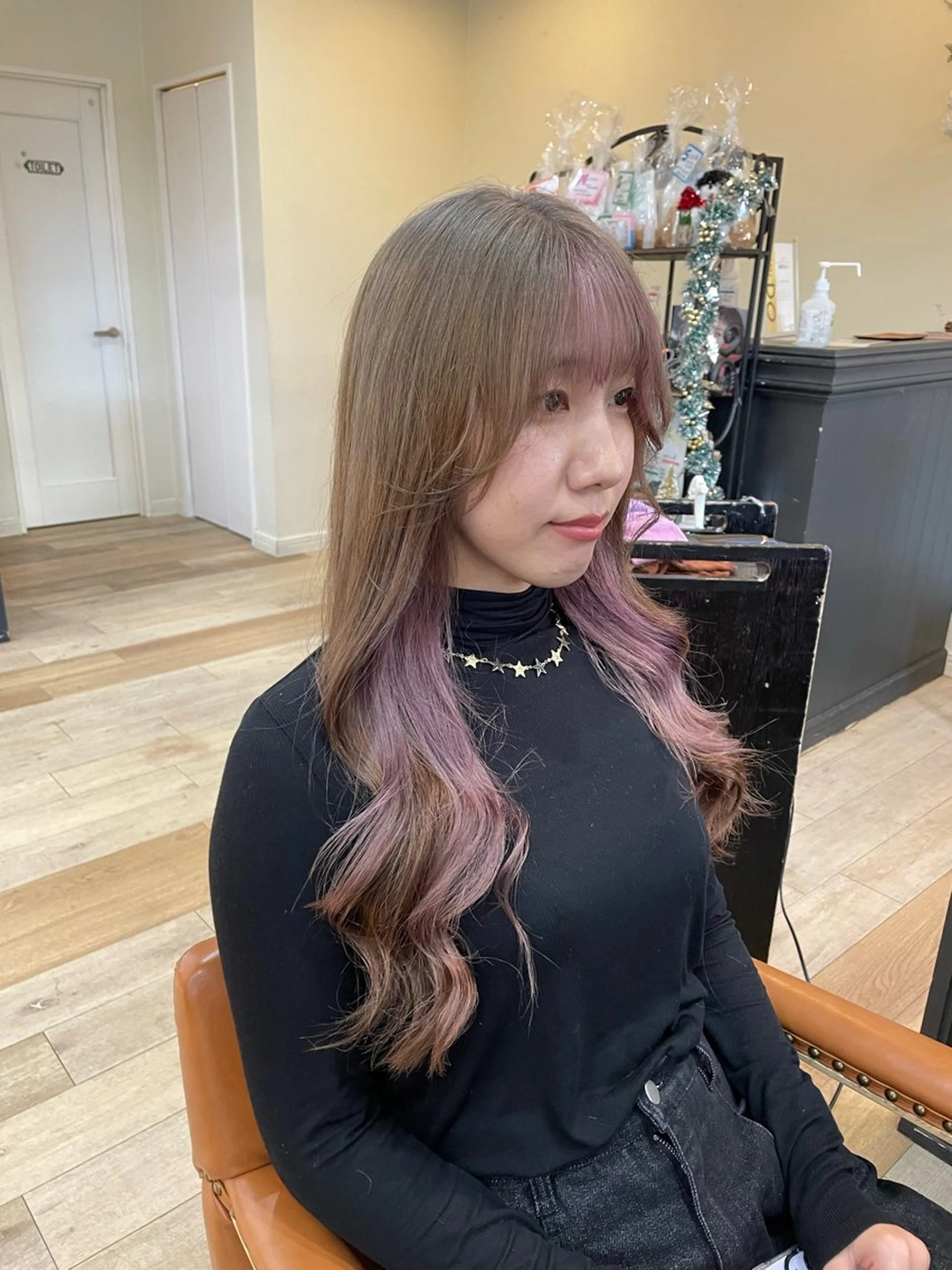 ロング カラー 松尾 遥花のヘアスタイル