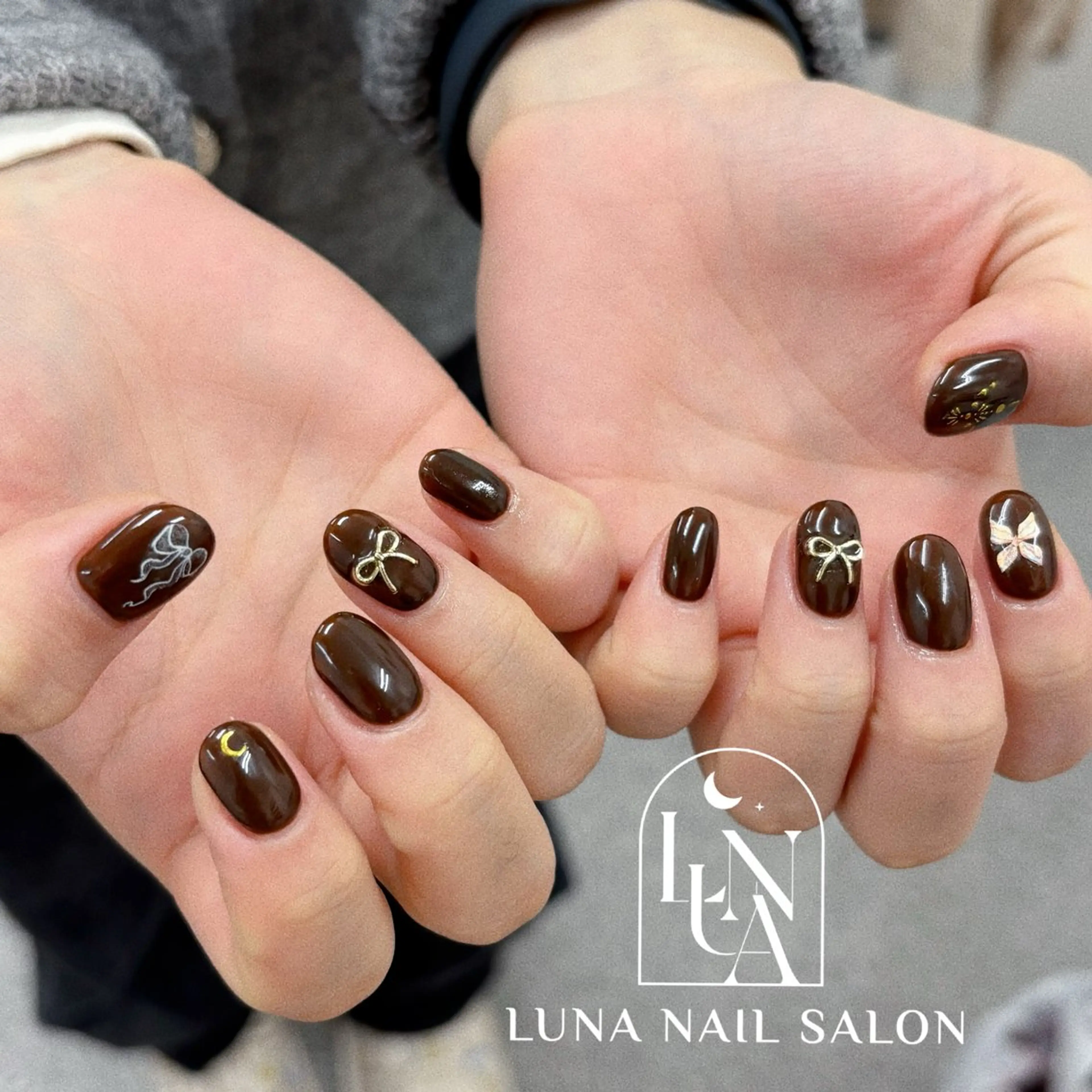 ネイル アートネイル フレンチネイル ジェルネイル ガラスフレンチ 韓国ネイル LUNA Nail salon💕のネイルデザイン