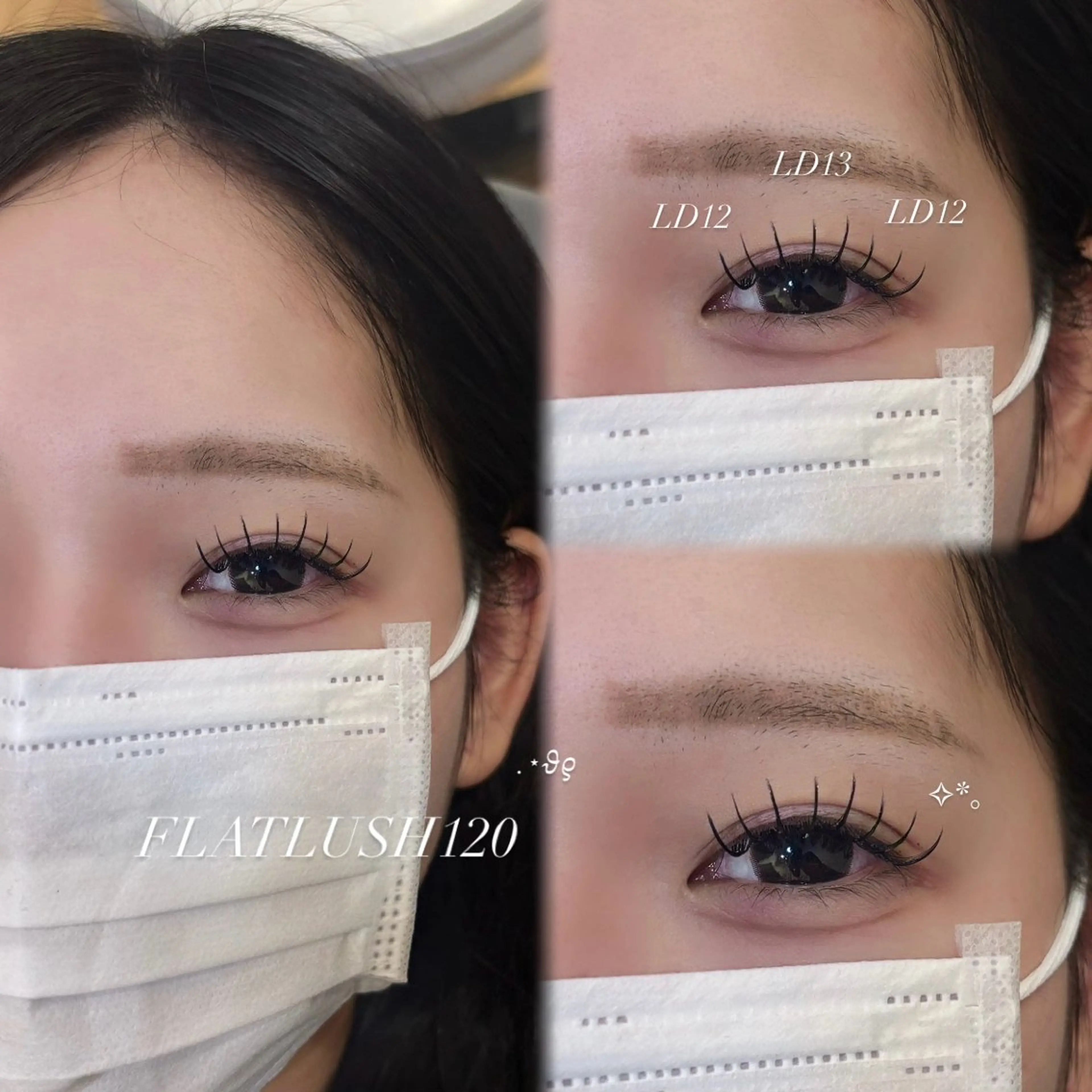 マツエク・マツパ Lカール CreBiA🎀 ayaのマツエク・マツパデザイン