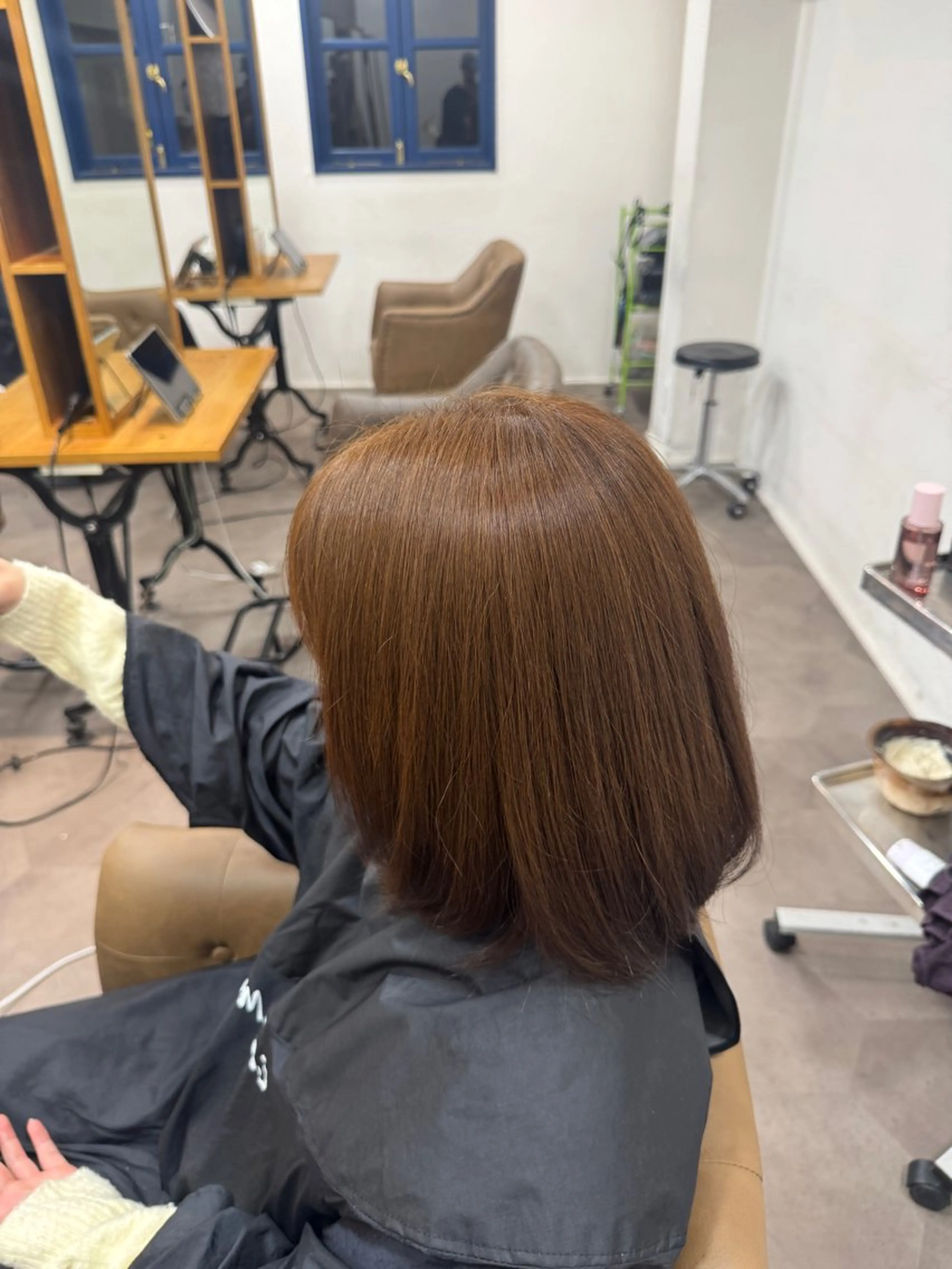 ミディアム ヘアカラー トリートメント 🌱縮毛矯正/カラー /🌈りつき🌈のヘアスタイル