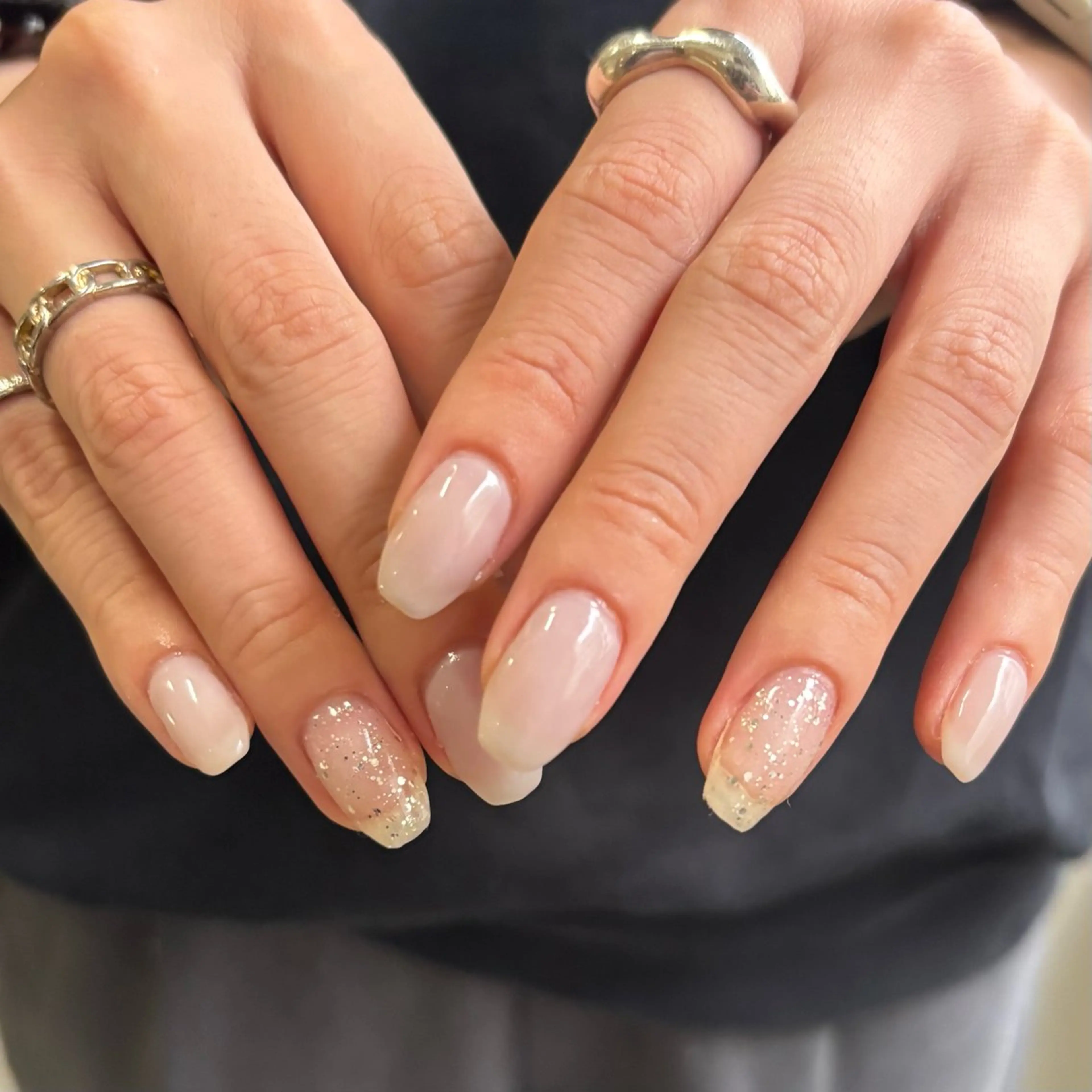 ネイル ジェルネイル ラメ(グリッター) ラメグラデーション ワンカラーネイル scré as Ételのネイルデザイン