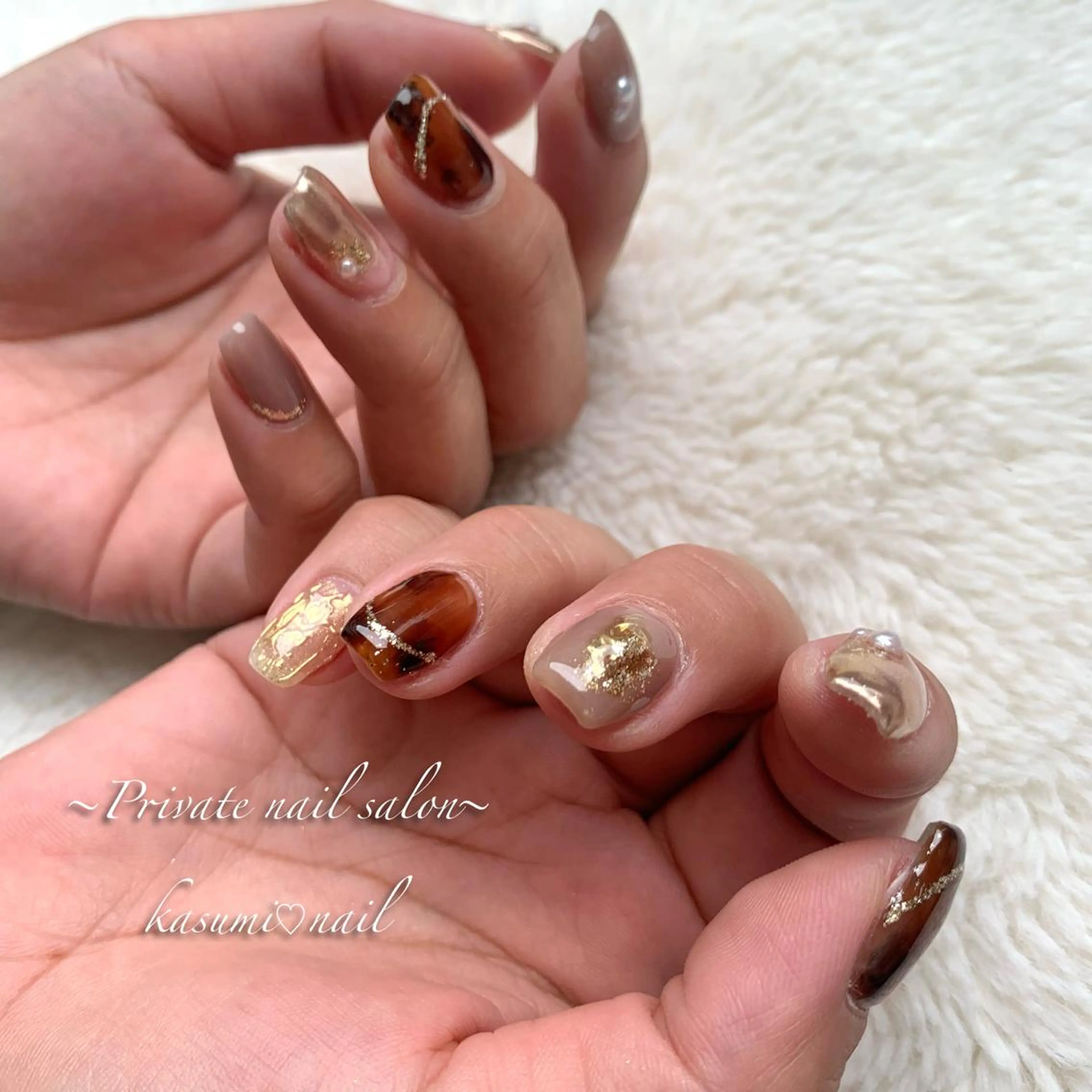 ネイル アートネイル ラメ(グリッター) マグネットネイル ミラーネイル 持ち込み KASUMI♡ Nailのネイルデザイン