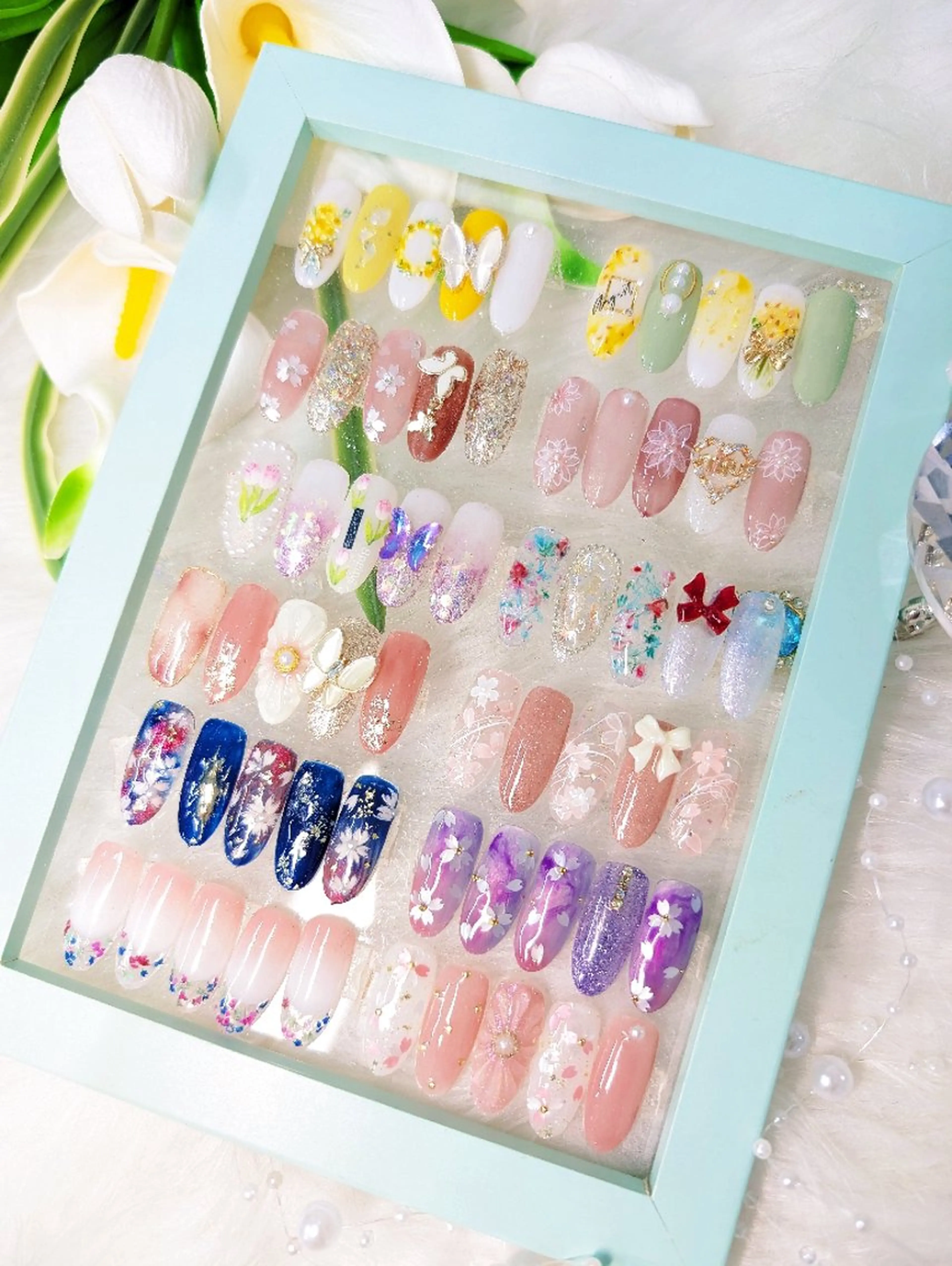 ネイル 長さ出し フラッシュネイル ジェルネイル キラキラネイル ラメ(グリッター) Chouette Nailのネイルデザイン