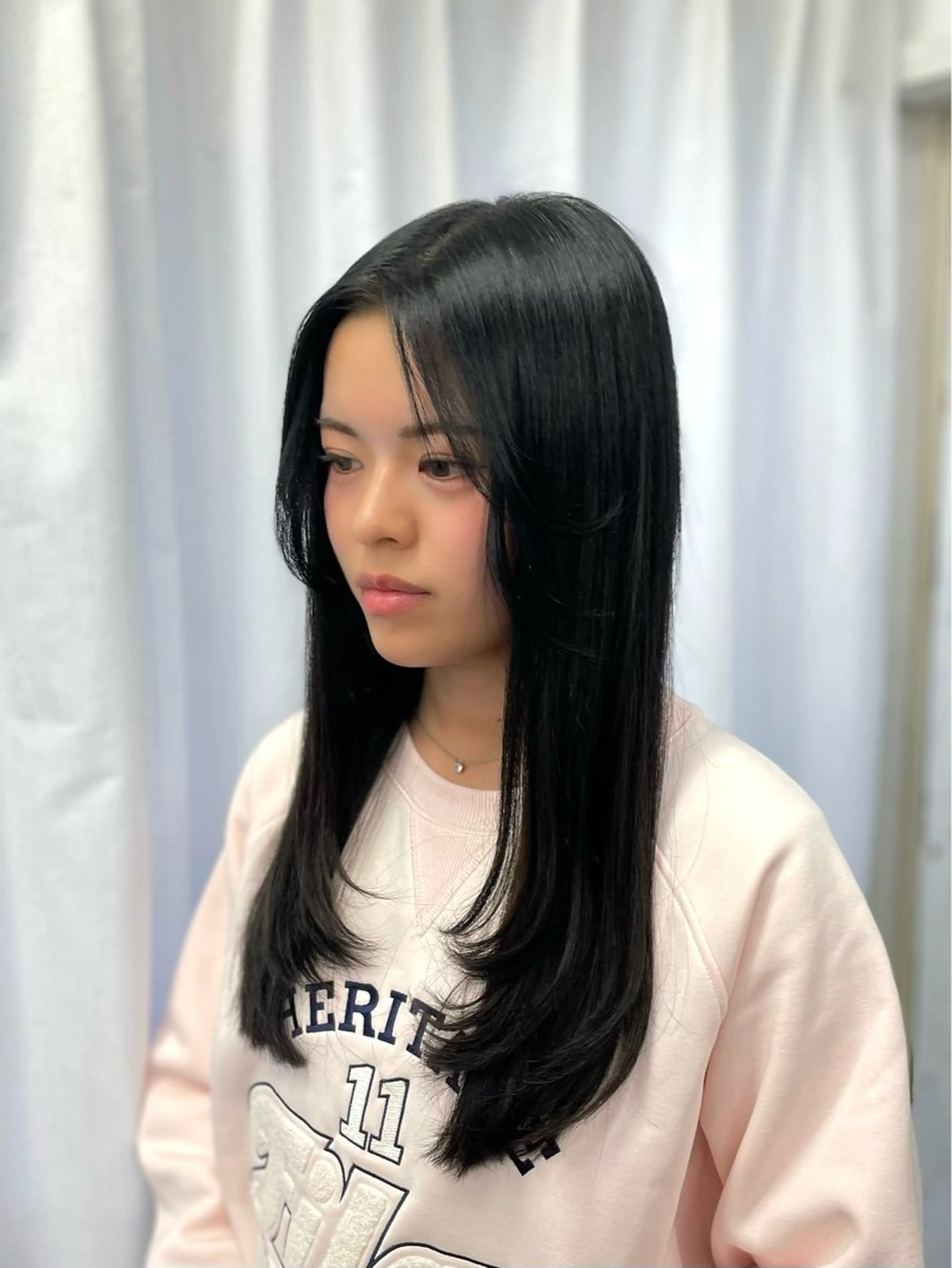 ロング カラー エクステ レイヤーカット 韓国ヘア🤍髪質改善 🇰🇷AKANEのヘアスタイル