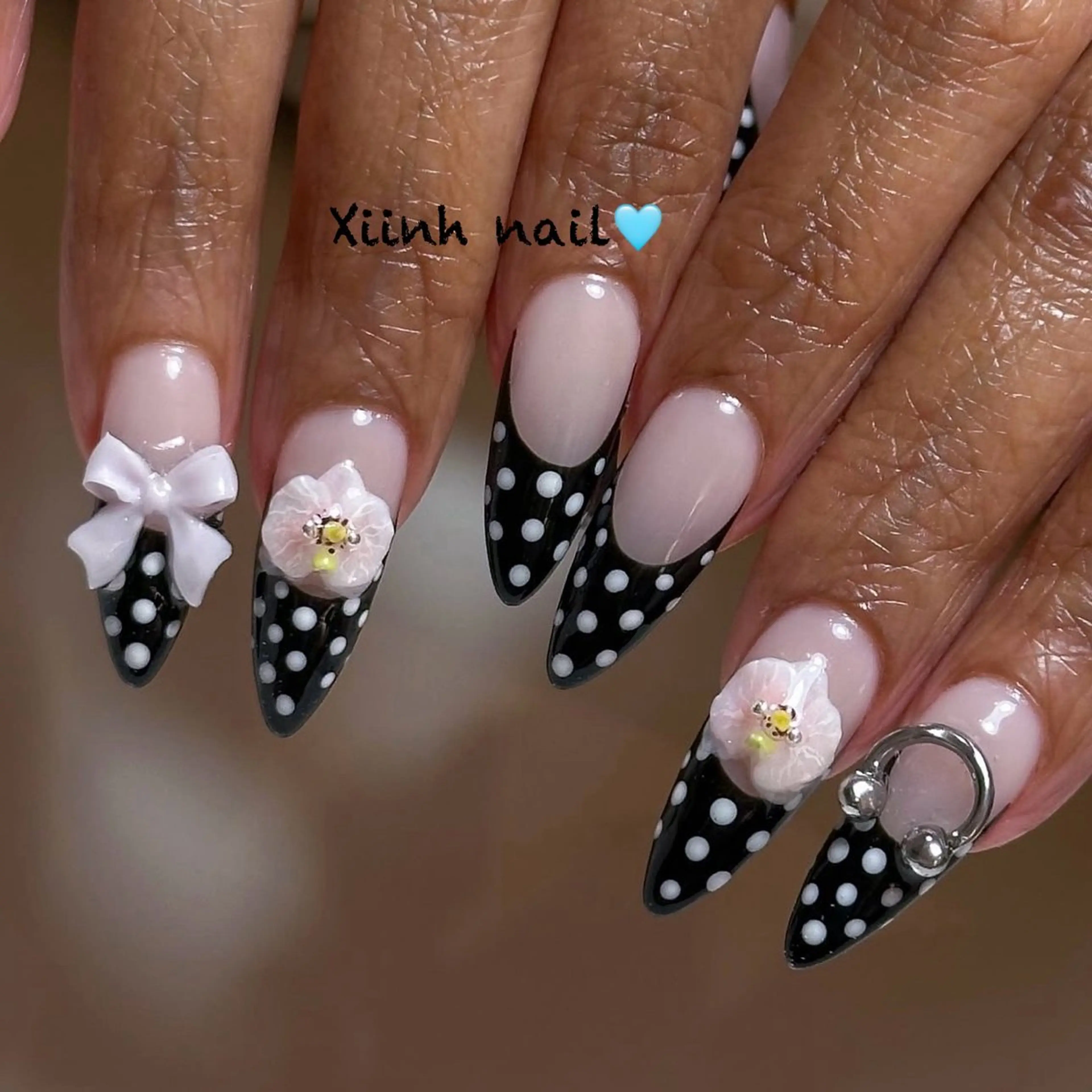 ネイル チークネイル 桜ネイル フットネイル ジェルネイル ハロウィン XIINH NAIL SALONのネイルデザイン