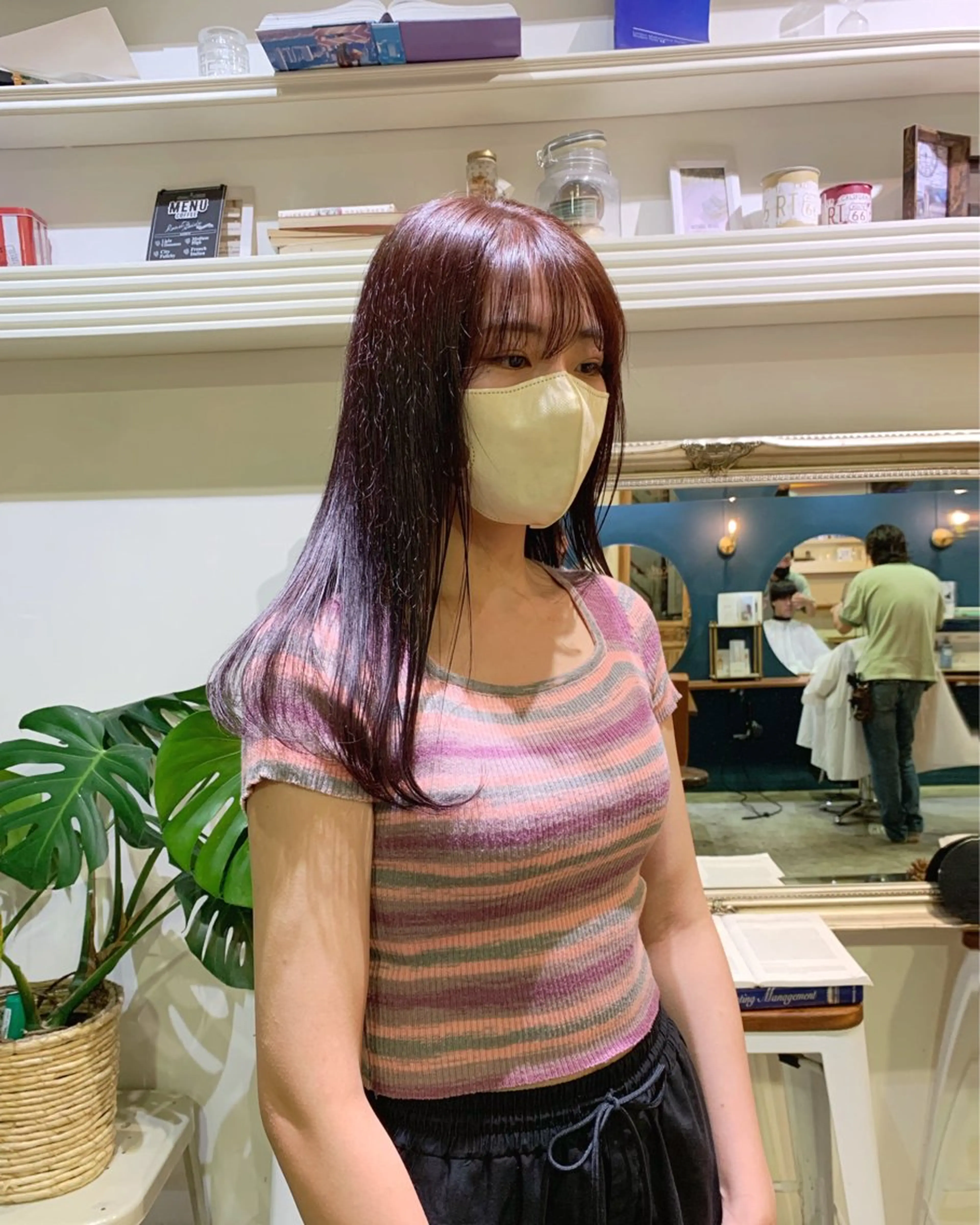 セミロング カラー ヘアアレンジ 山口 樹里のヘアスタイル