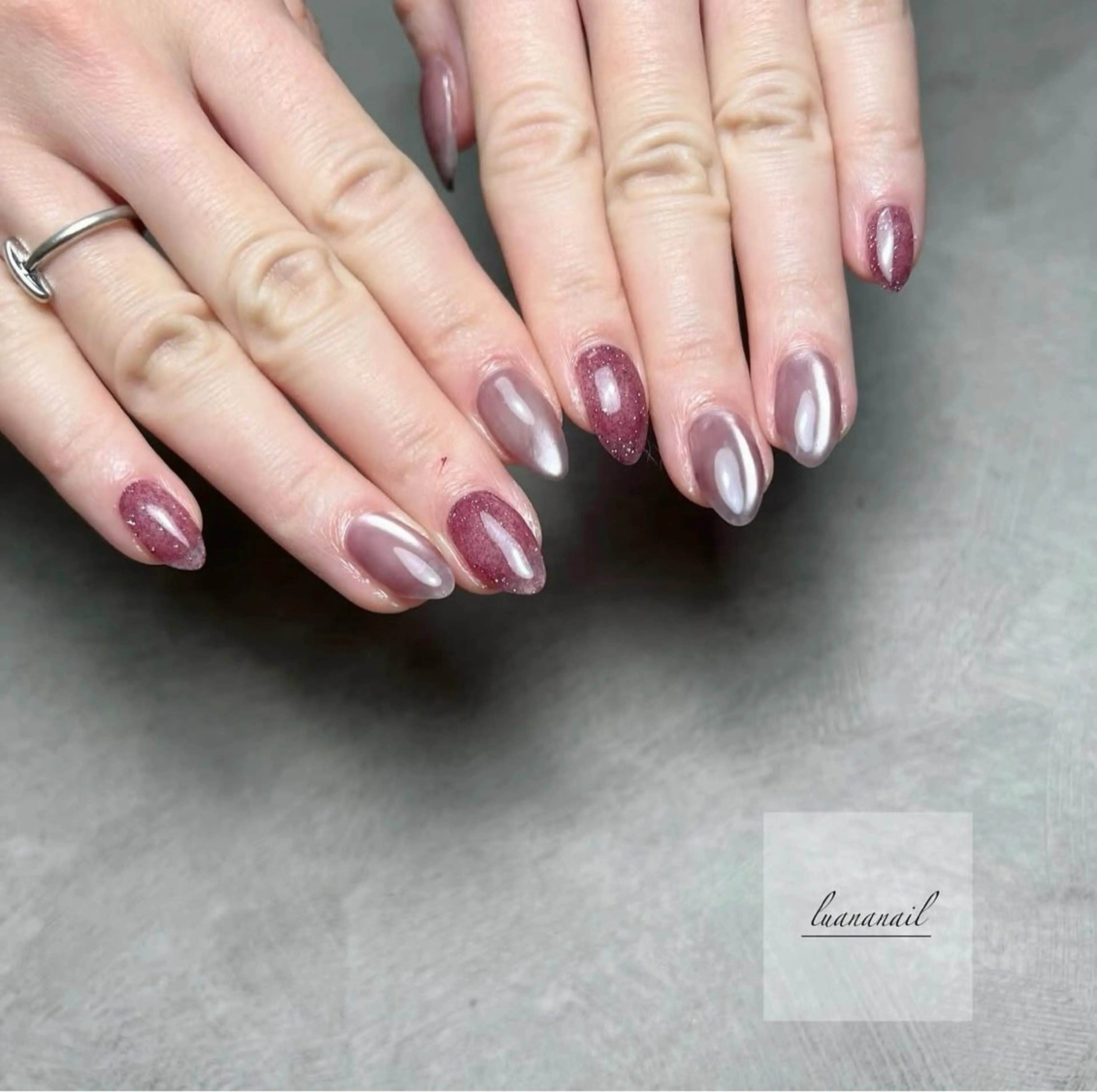 ネイル フラッシュネイル マグネットネイル ハンドネイル luana nailのネイルデザイン