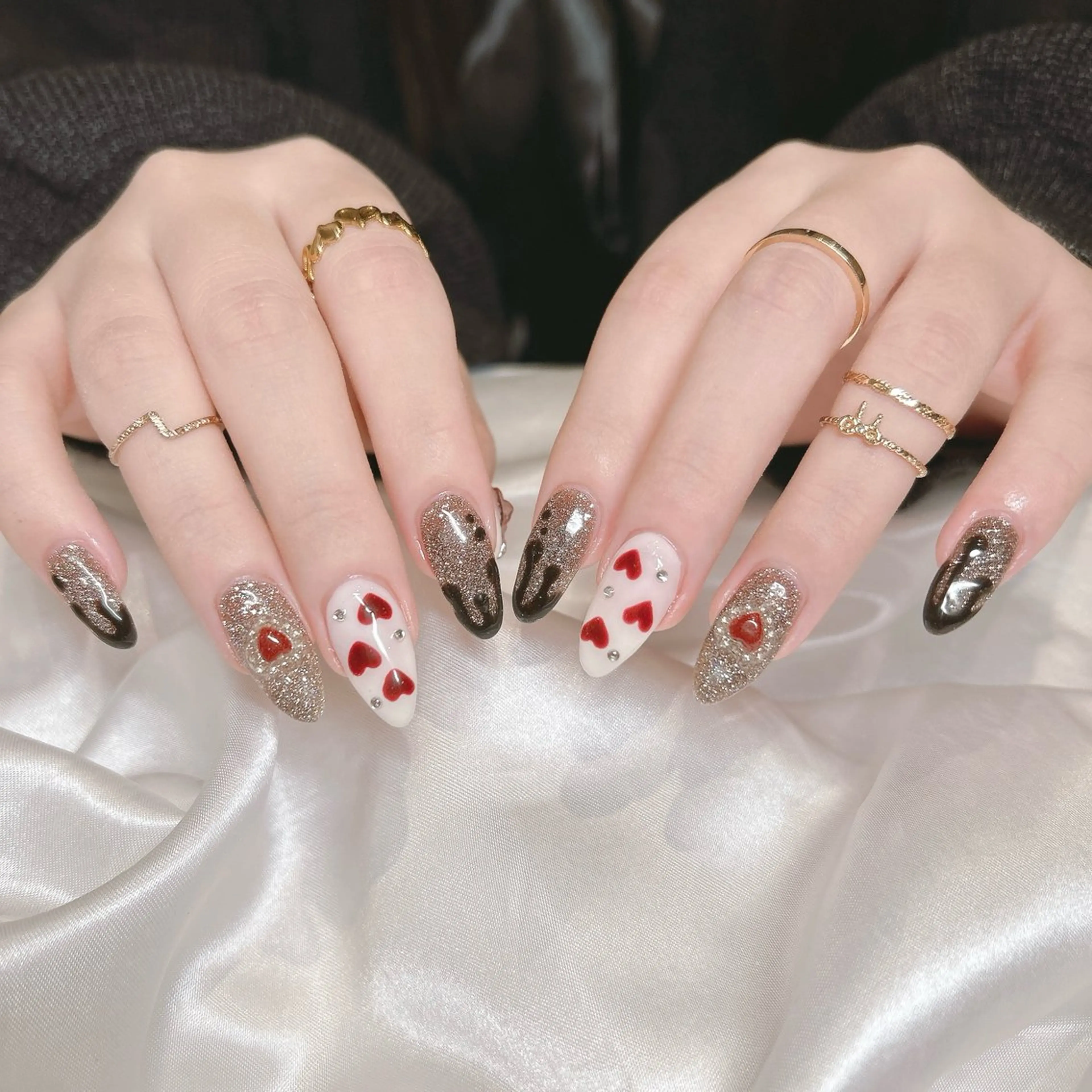 ネイル バレンタイン ハンドネイル junna 金山.東別院.上前津のネイルデザイン