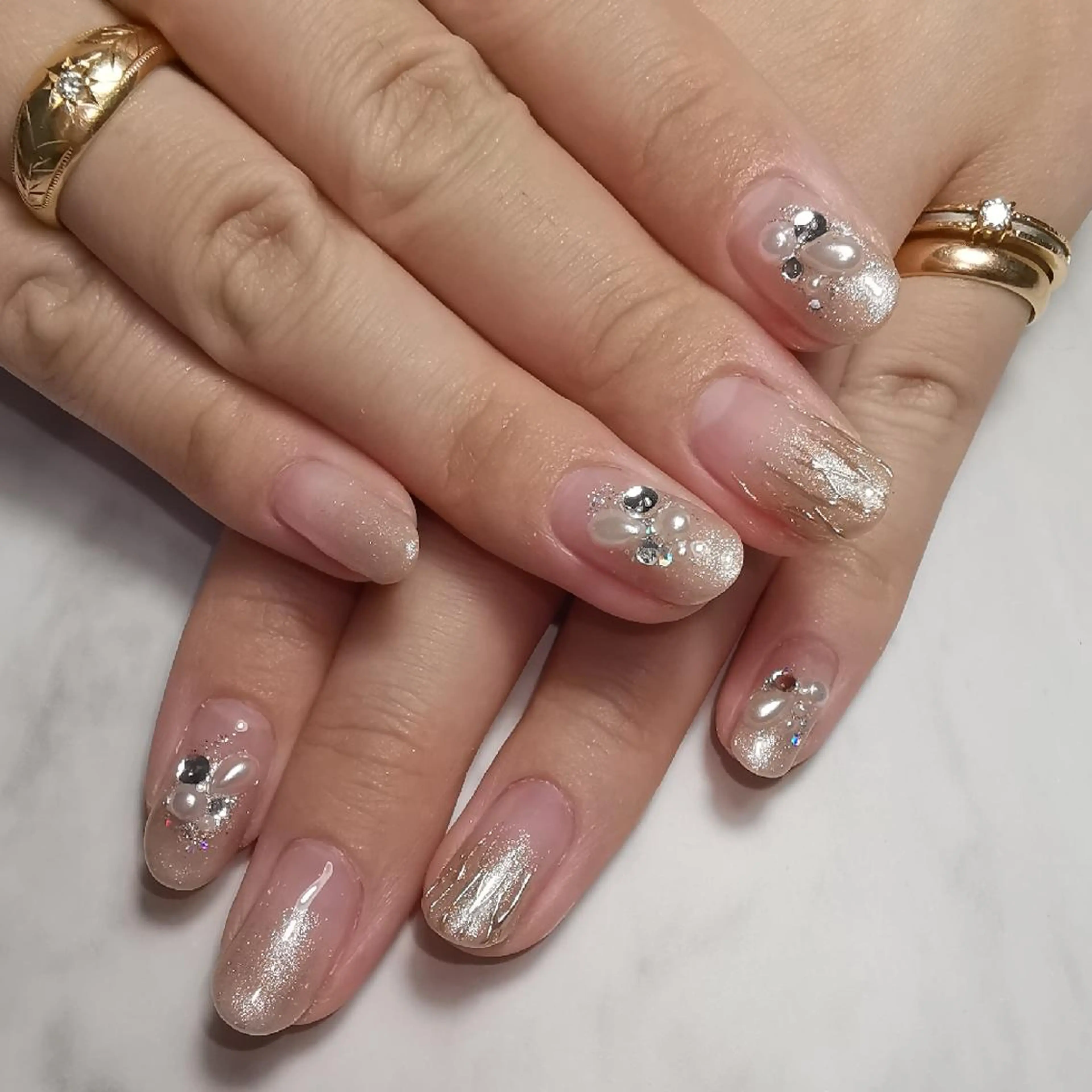 ネイル ミラーネイル ハンドネイル reve あやののネイルデザイン