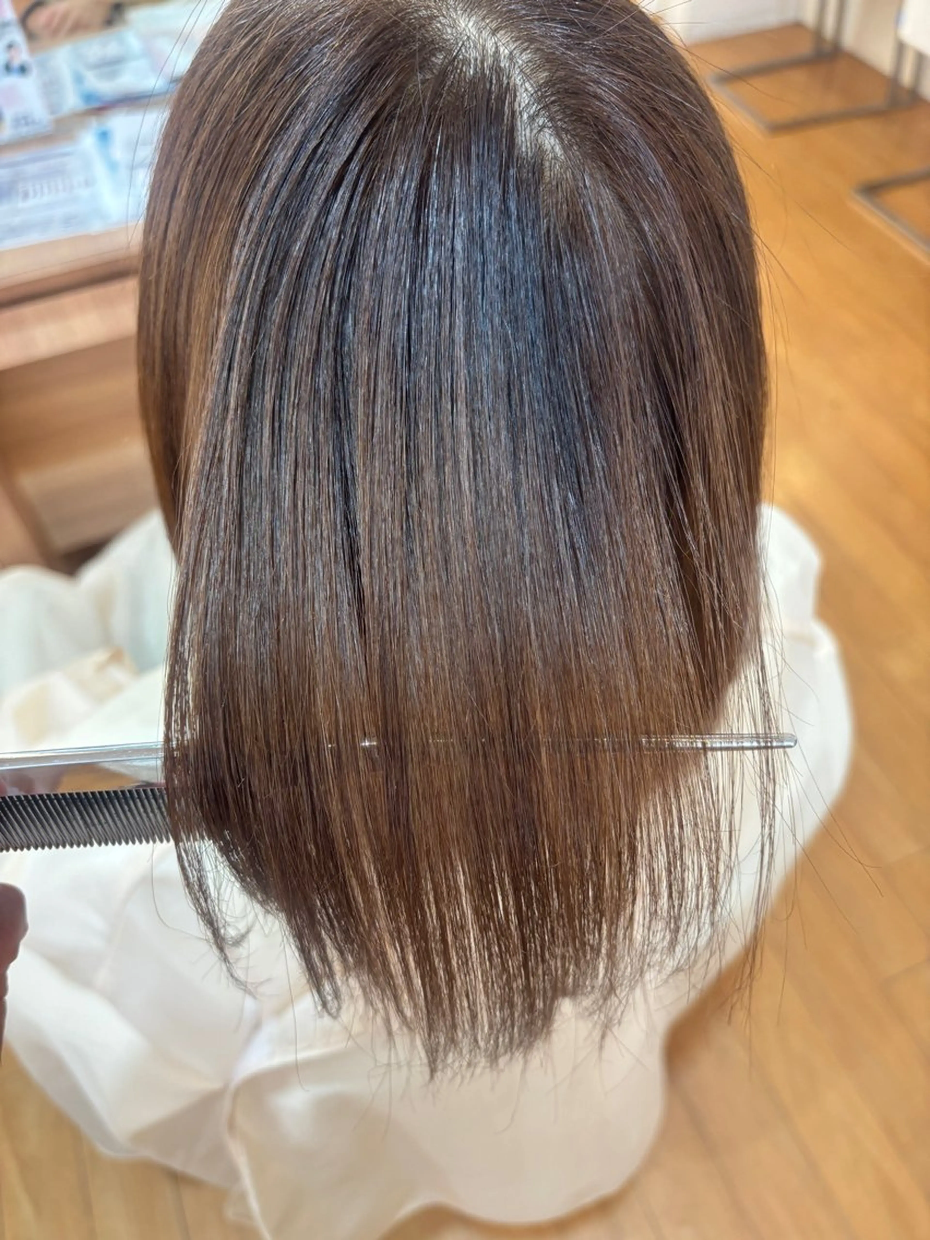 ミディアム 髪質改善カラー 清利あやなのヘアスタイル