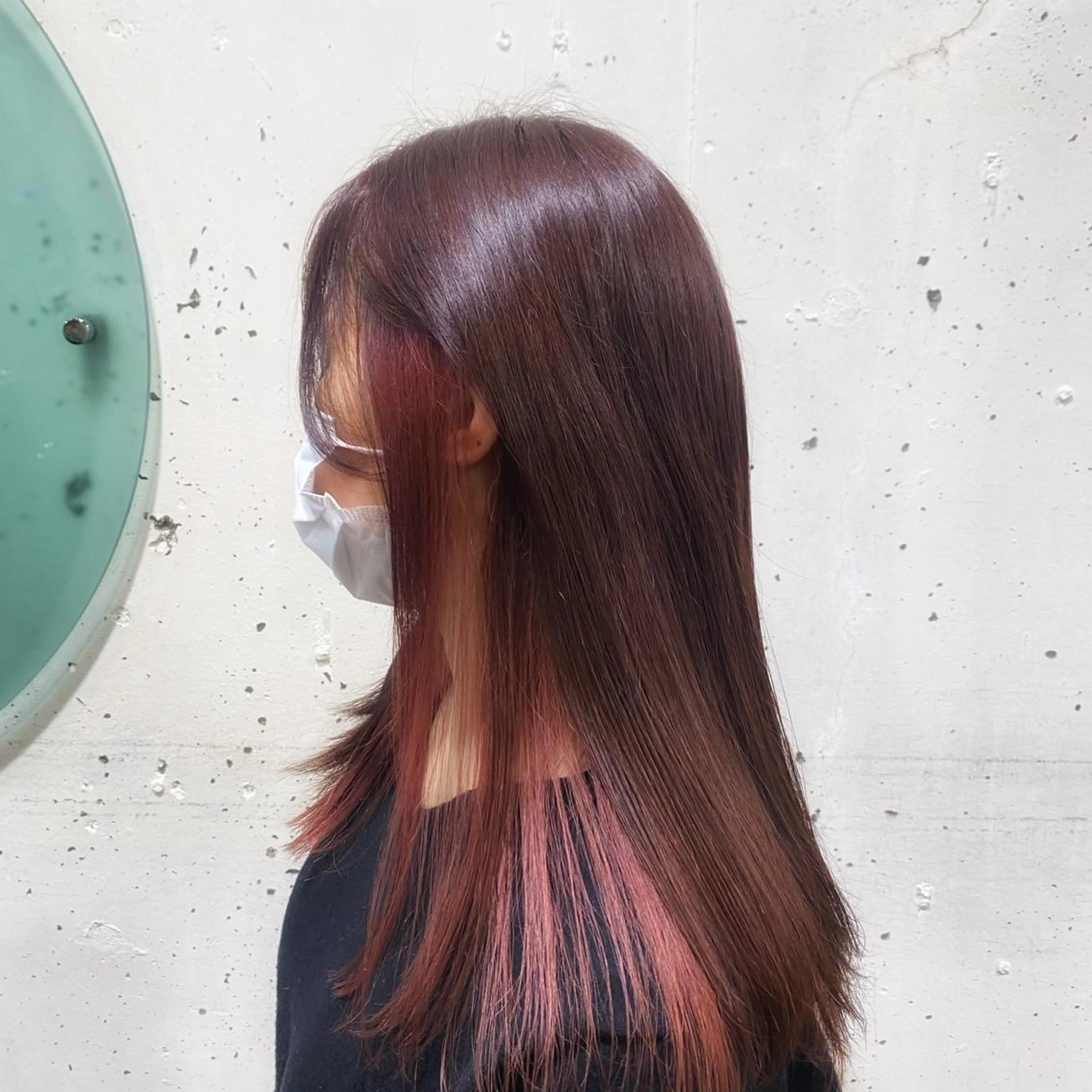 ミディアム カラー ヘアアレンジ ピンクカラー ✨️ボブカット中村 真緒✨️のヘアスタイル