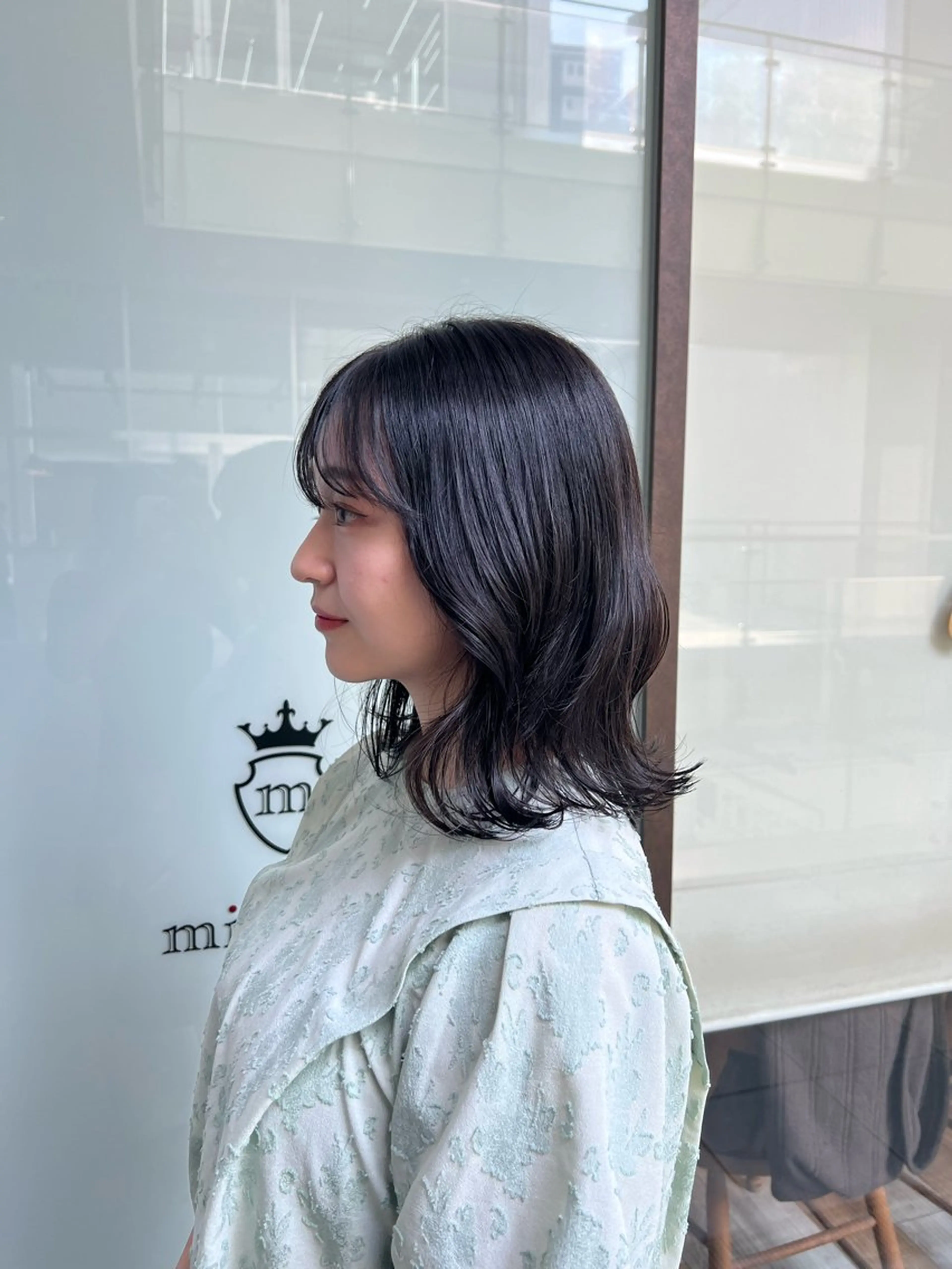 ミディアム 田中 蘭菜のヘアスタイル