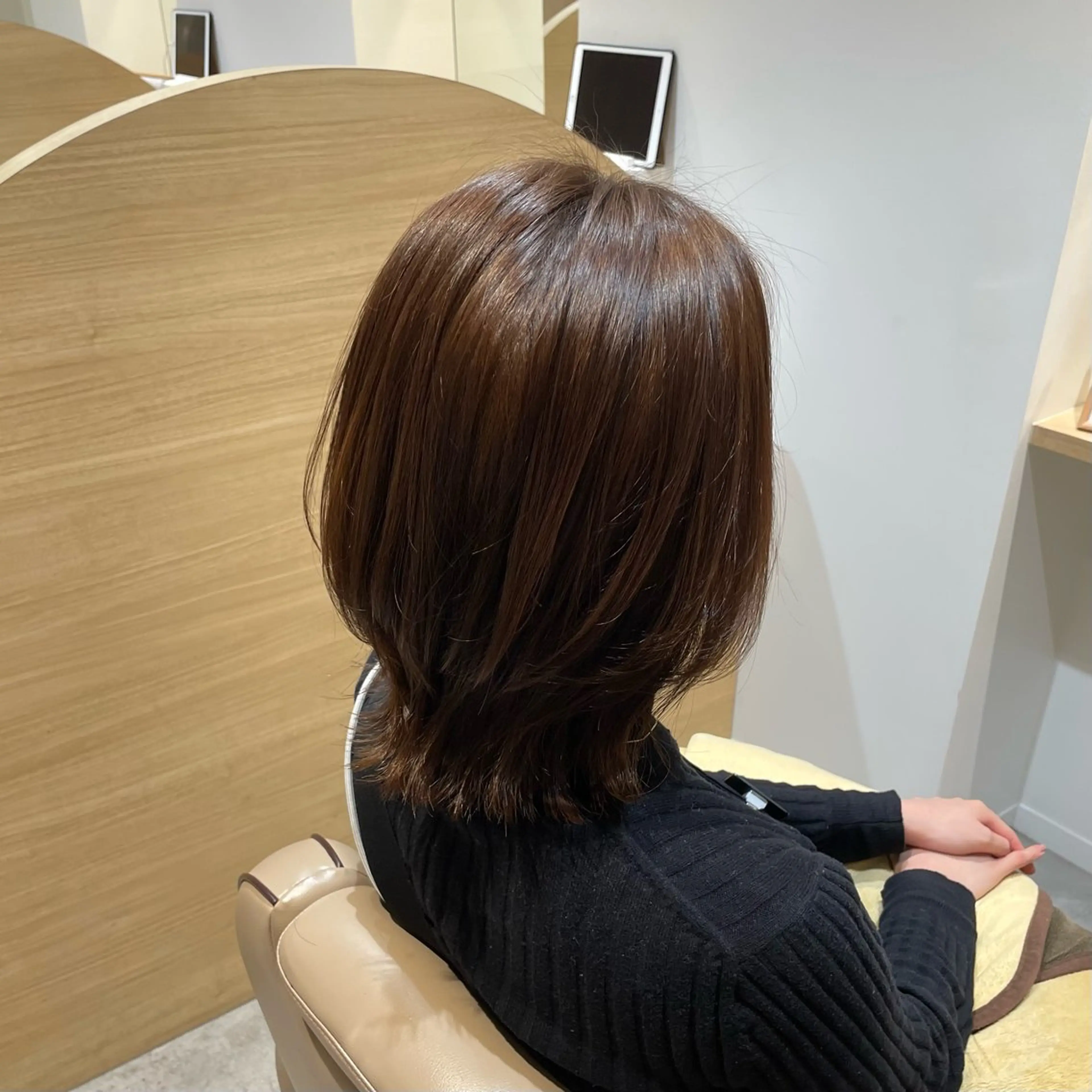 ミディアム カラー ボブ くびれヘア トリートメント MIKU .のヘアスタイル