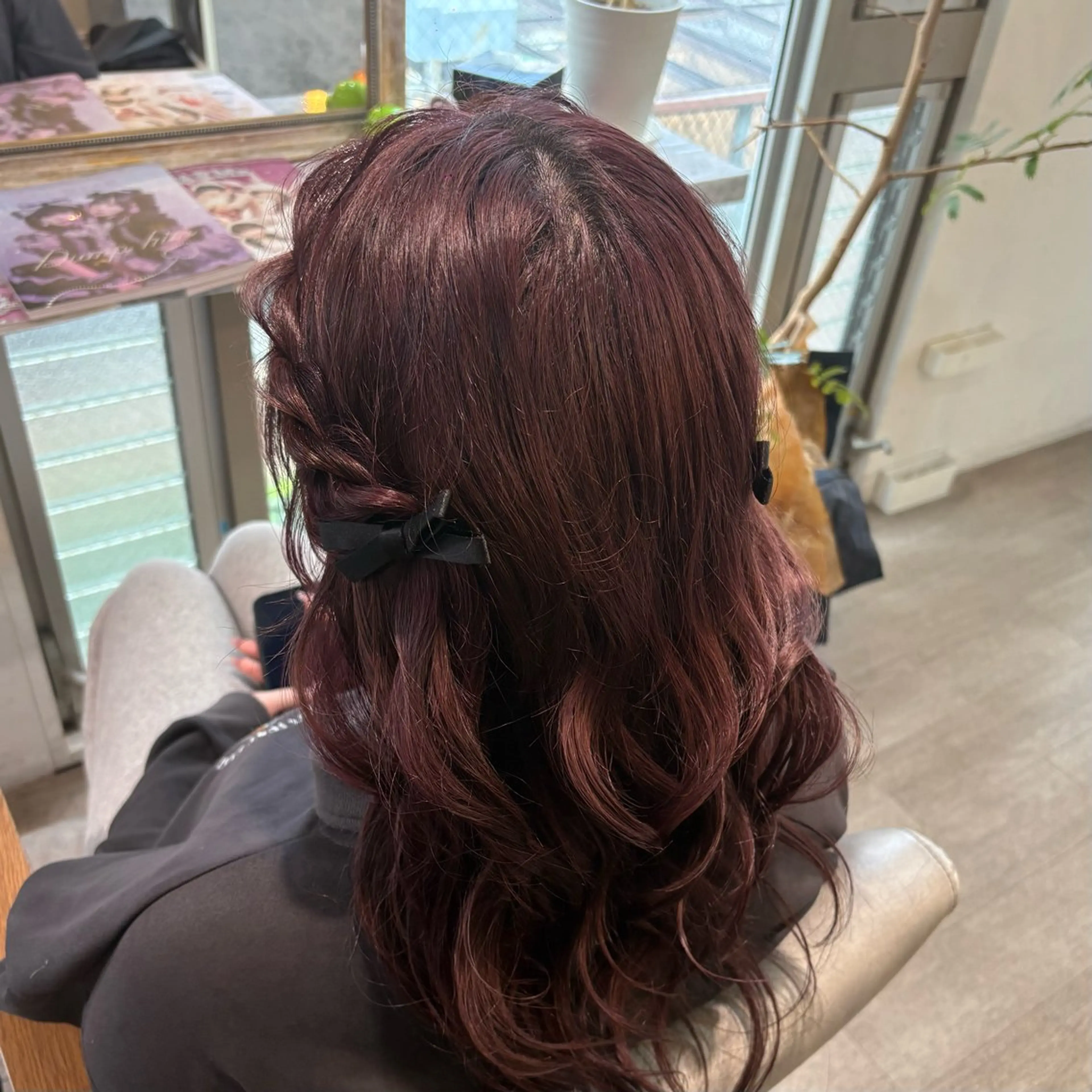 セミロング ヘアアレンジ ヘアセット ゆ ののヘアスタイル