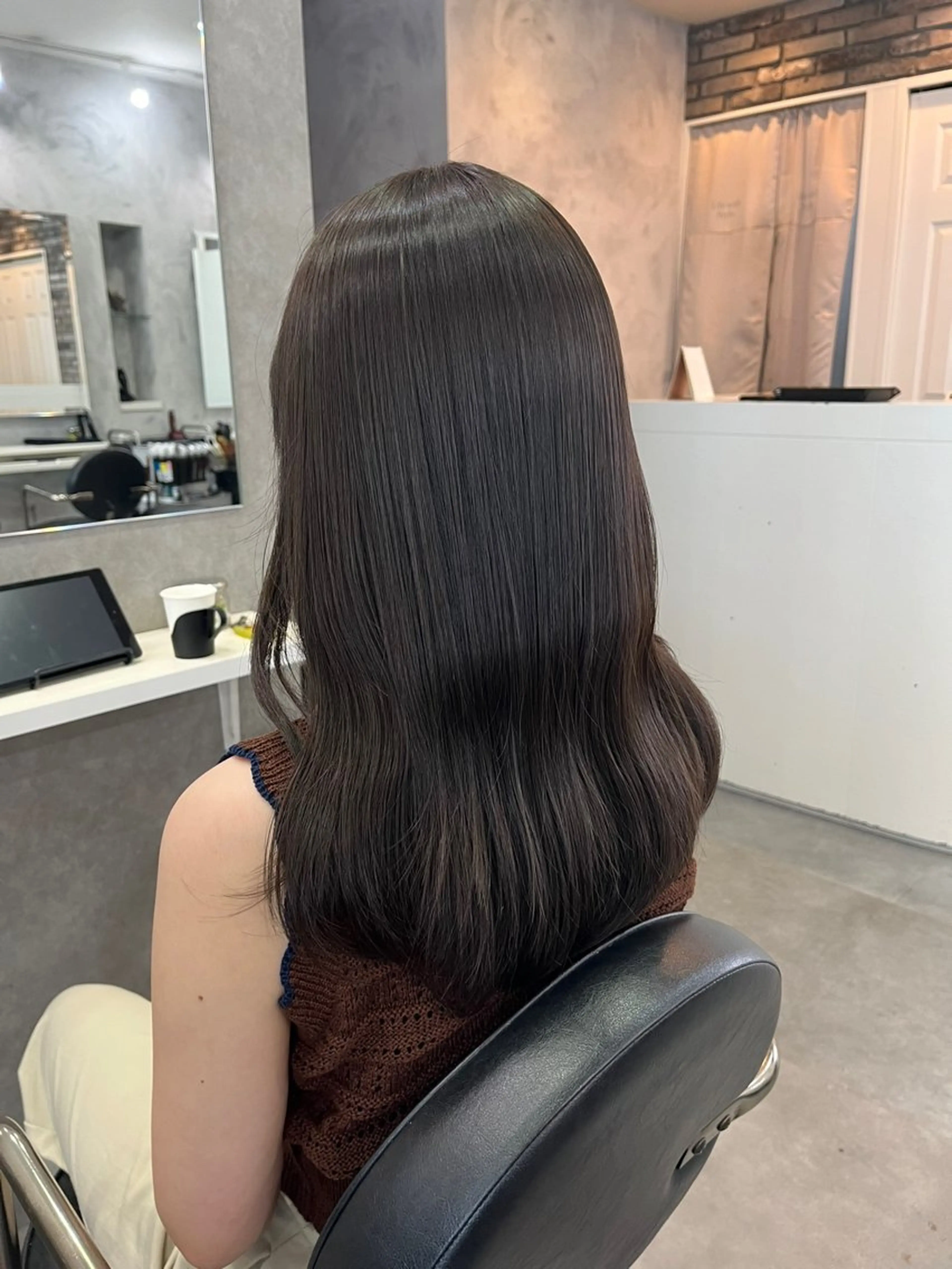 ロング カラー 平尾/高宮/艶カラー /ハイライト/綜一郎のヘアスタイル