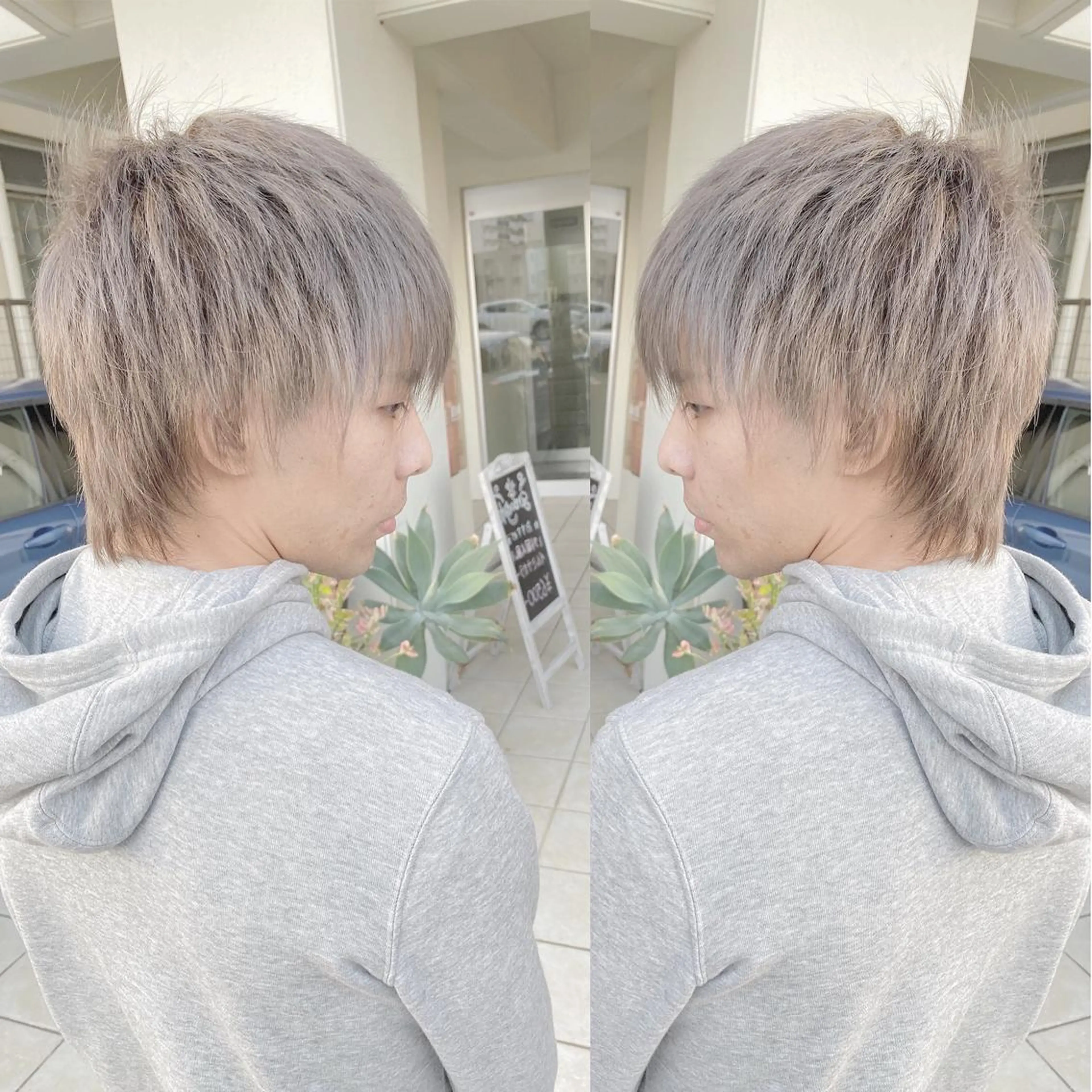 ショート カラー グレージュ カット ヘアカラー grand juteのヘアスタイル