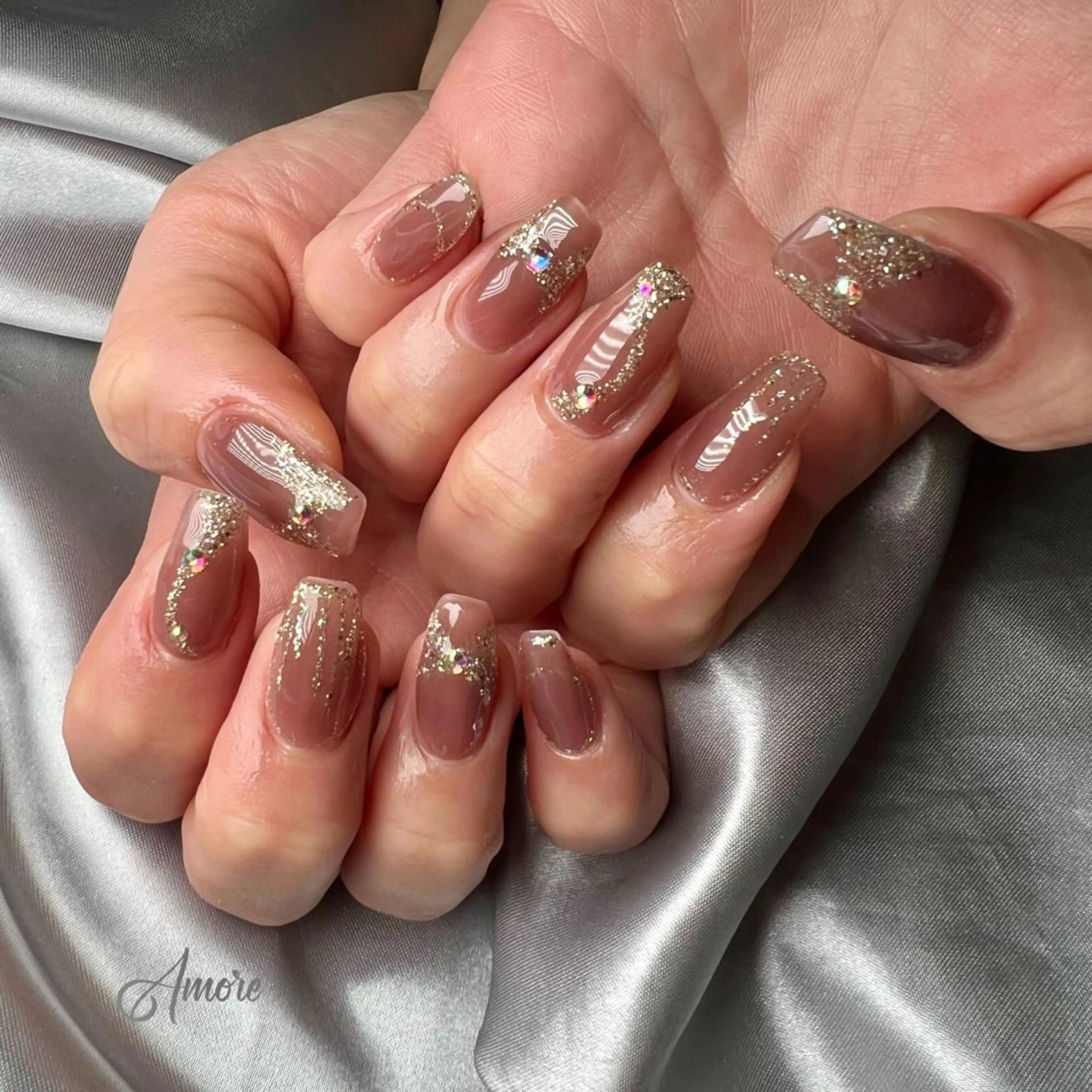 ネイル ジェルネイル 韓国ネイル ミラーネイル オフィスネイル パラジェル You kyehwaのネイルデザイン