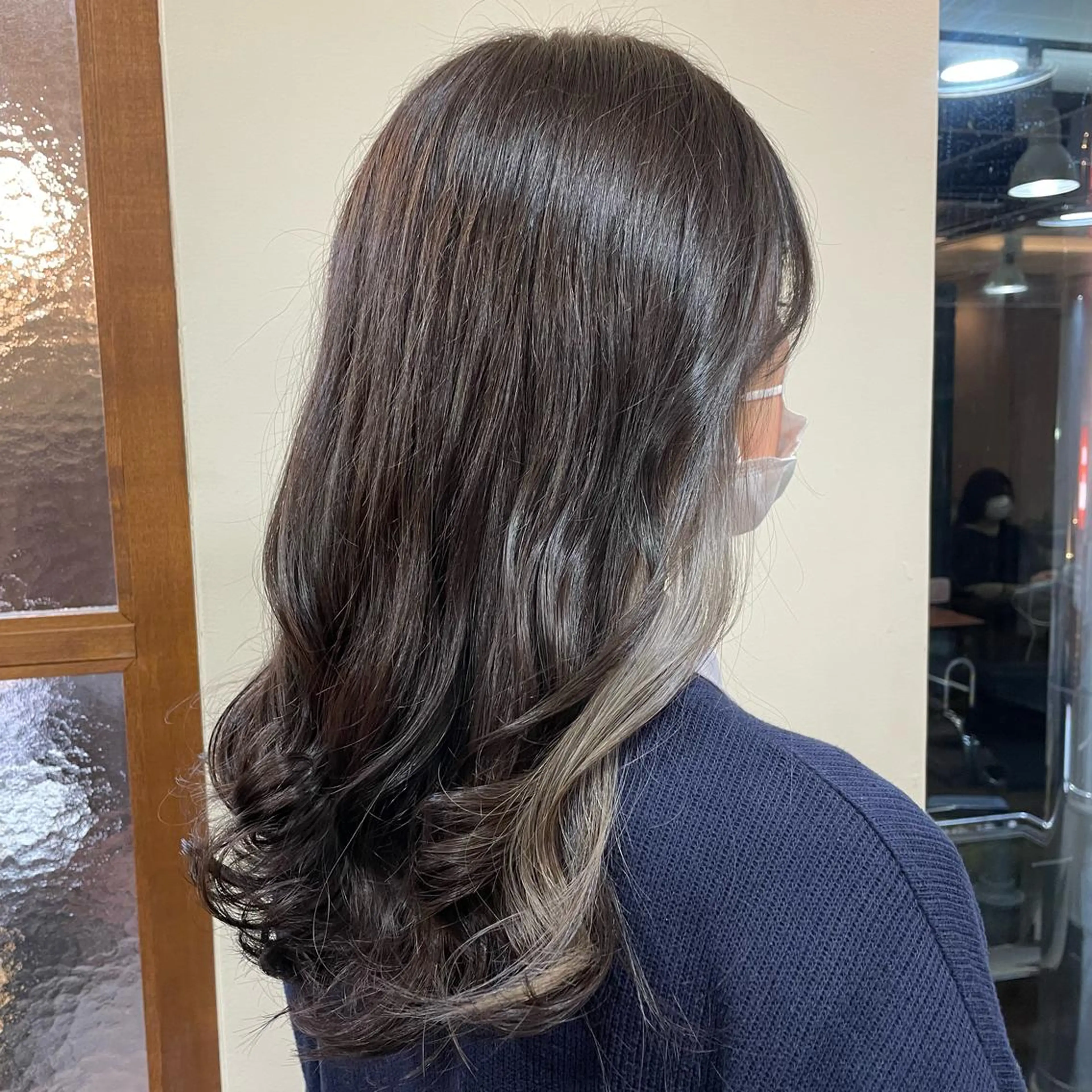 ロング カラー ブリーチ シルバー 💜カラー/縮毛矯正 /NARUKA💜のヘアスタイル