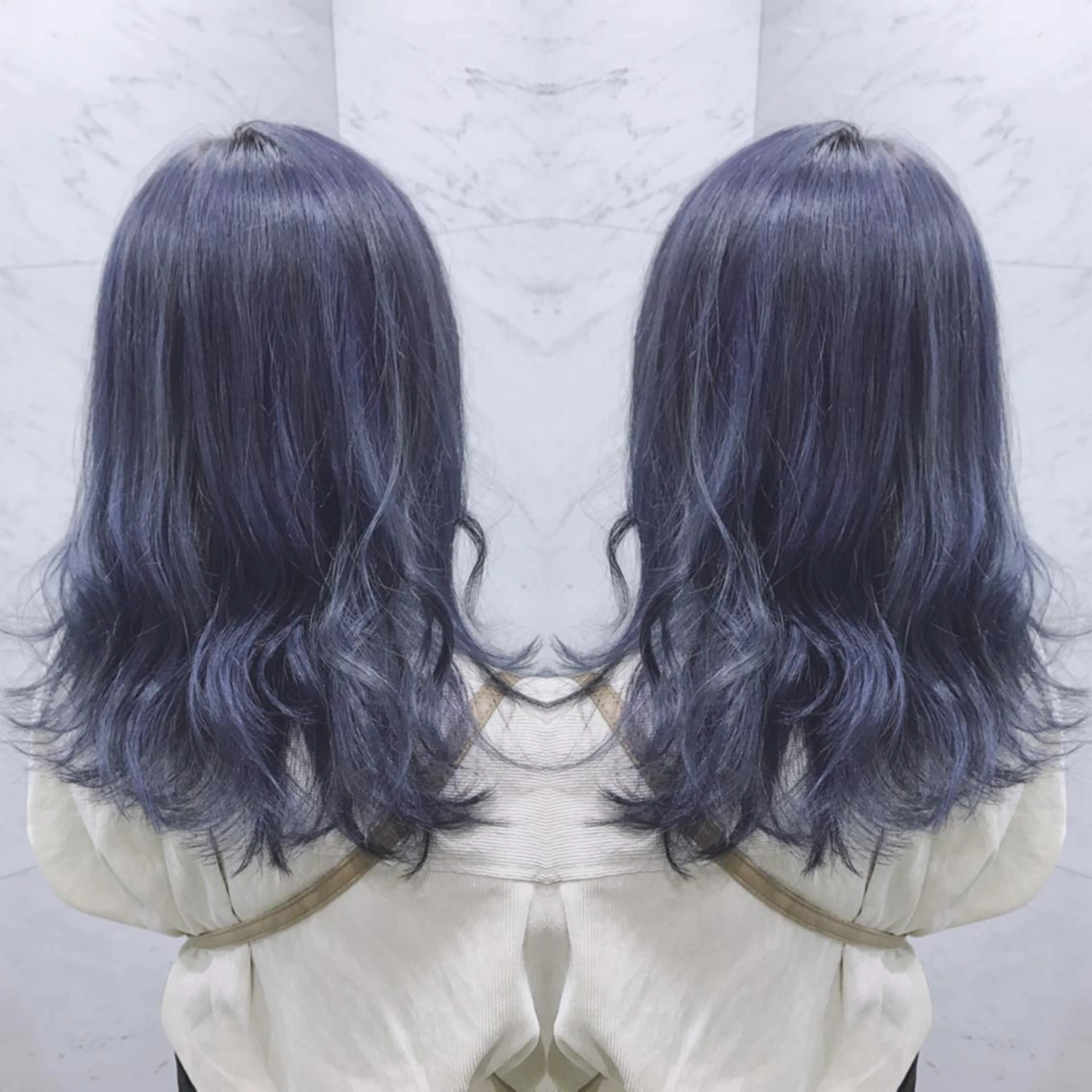 セミロング カラー ヘアカラー 重政 和樹のヘアスタイル