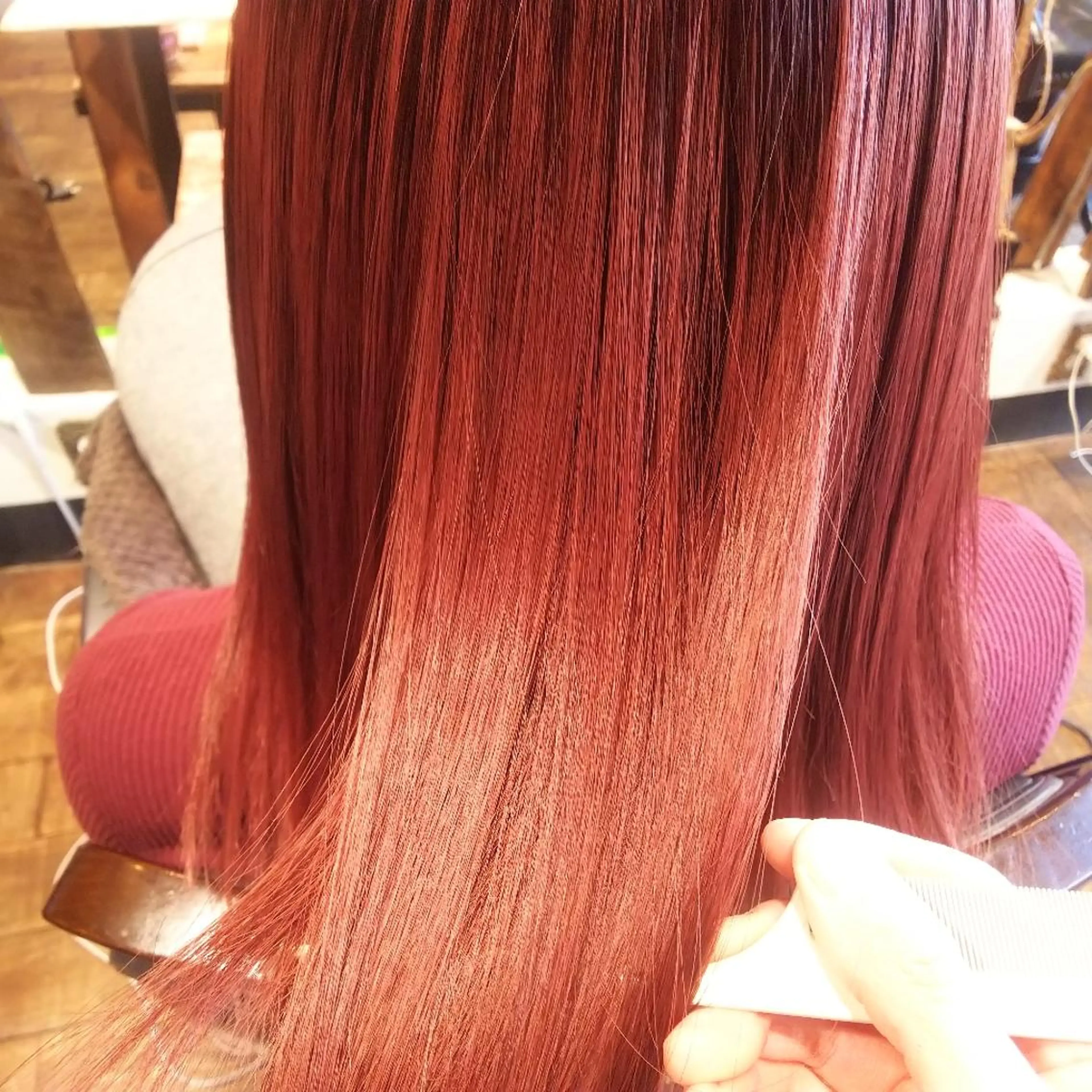 ミディアム カラー ブリーチ 髪質改善 ヘアカラー デザインカラー /aiのヘアスタイル