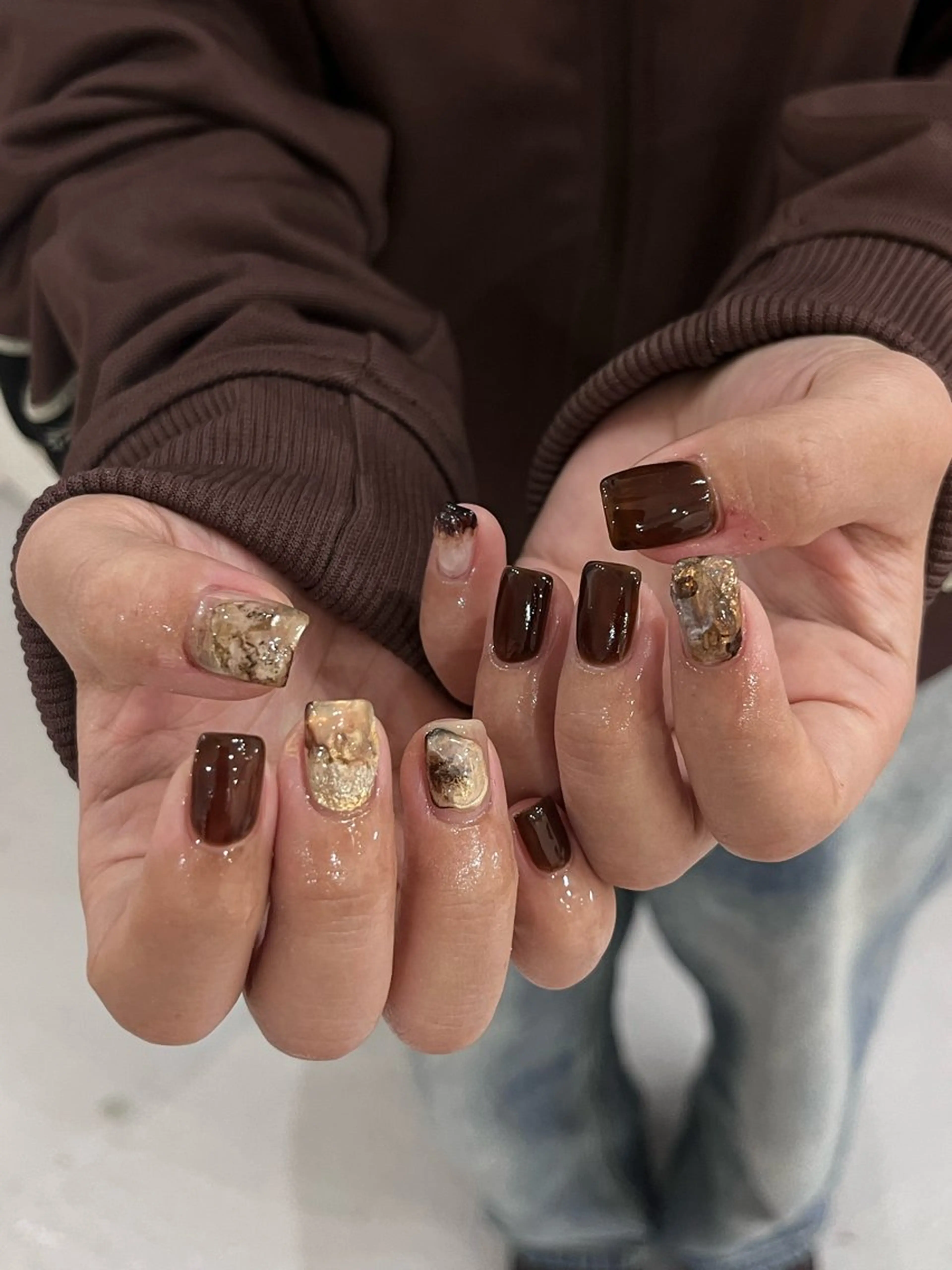 【特別価格】ご新規様10%オフ！💅🏻ハンドネイル/オフ無し・5本デザインコースの写真