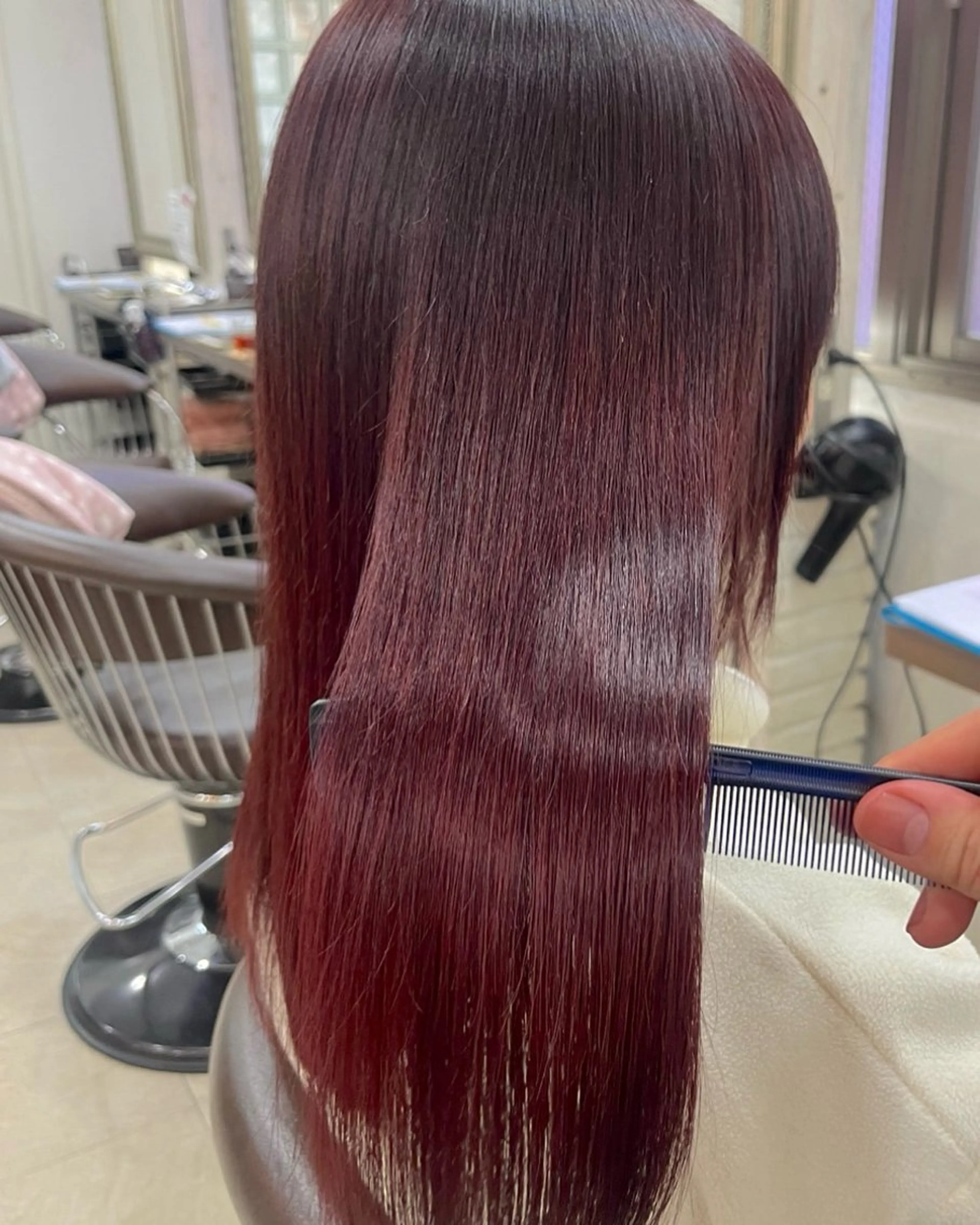 ロング ヘアカラー トリートメント 兒玉/暖色系🌹✨ 髪質改善🫧のヘアスタイル