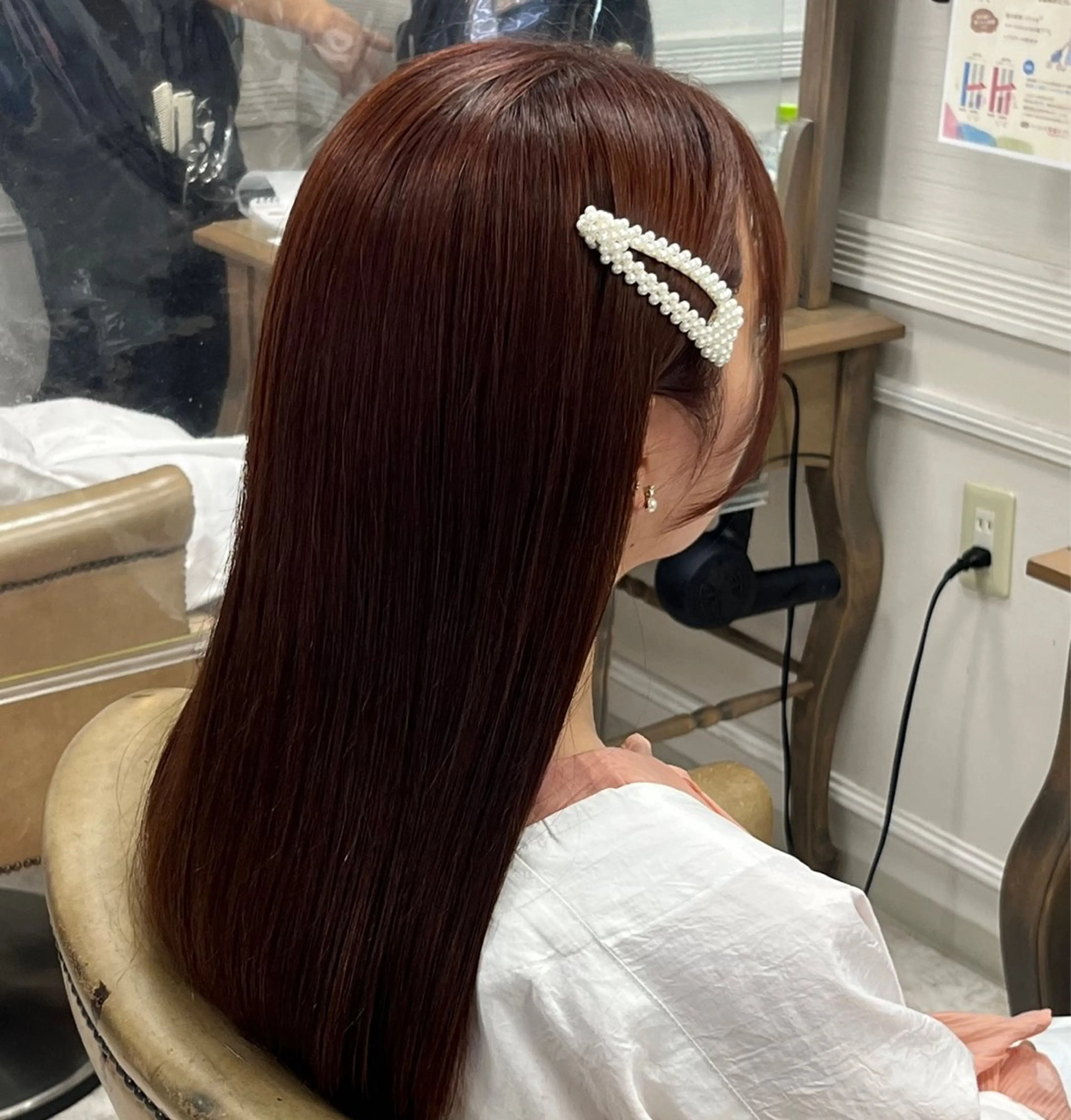 ロング カラー ブラウンカラー ピンクカラー ピンクブラウン 中村 由布紀のヘアスタイル