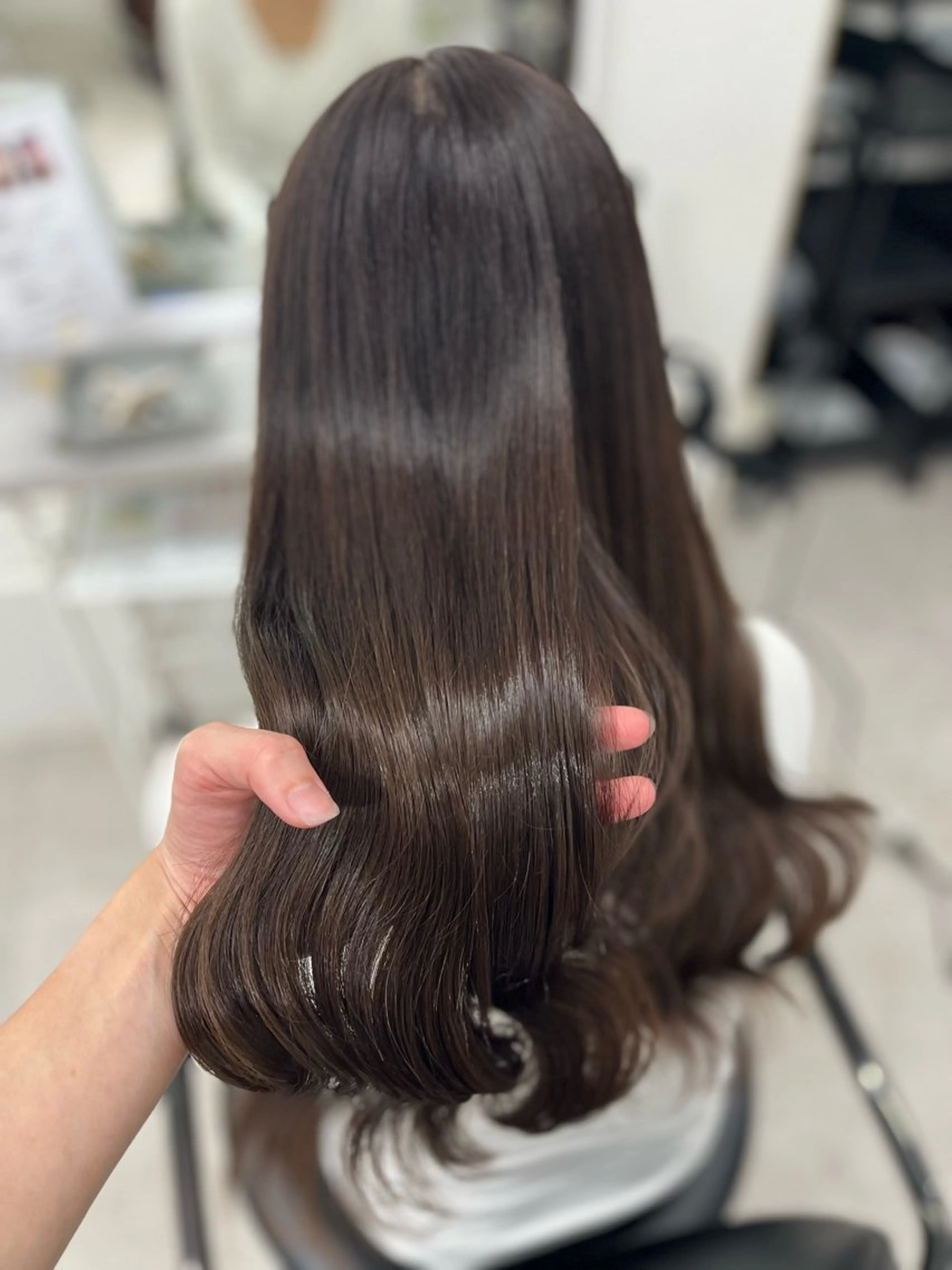 ロング カラー ブラウンカラー チョコレートブラウン ヘアカラー トリートメント 🫧ぷる艶カラー🫧 Yuubi🦩のヘアスタイル