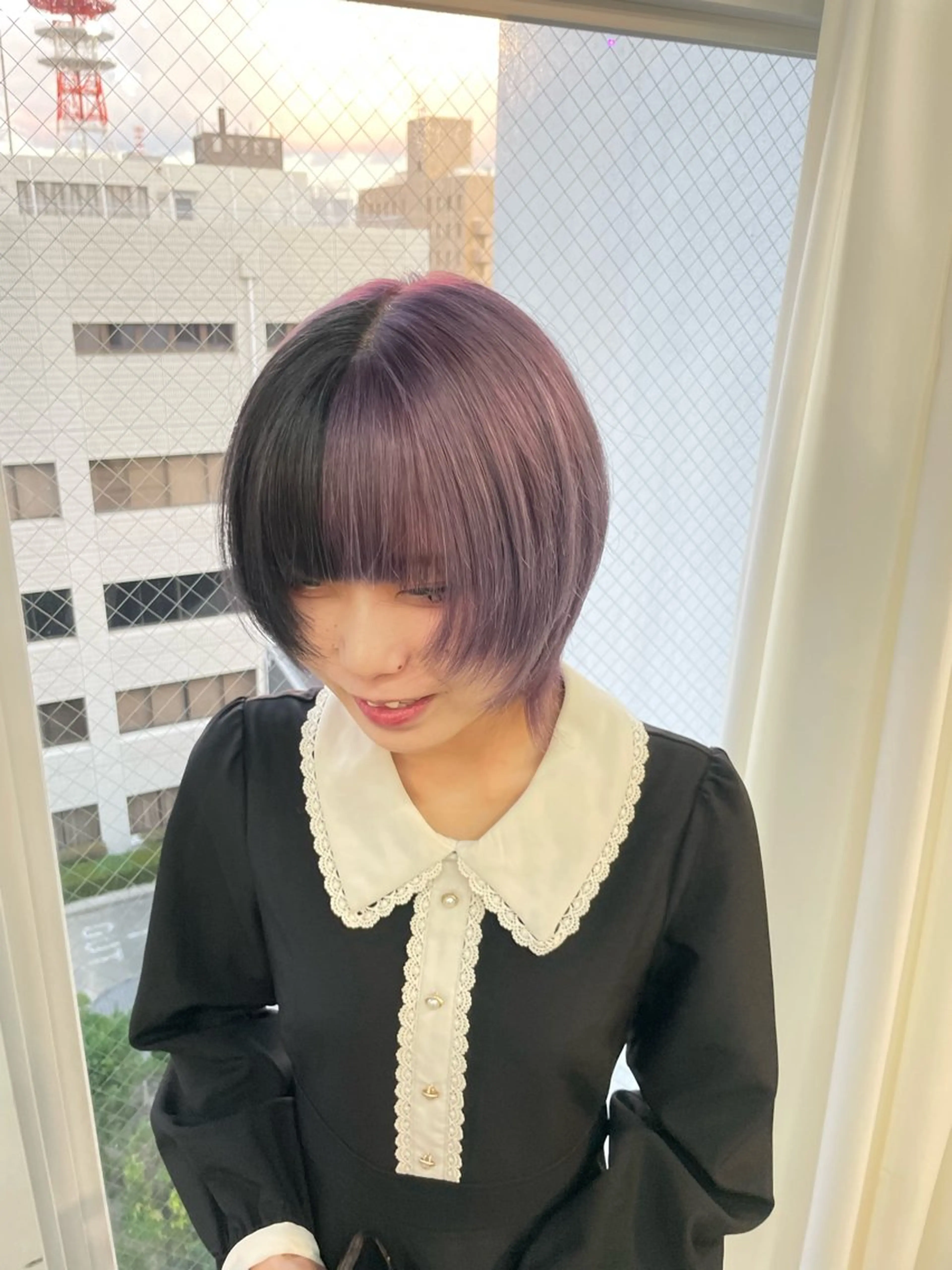 ショート 有人/バレイヤージュ /シャドールーツのヘアスタイル