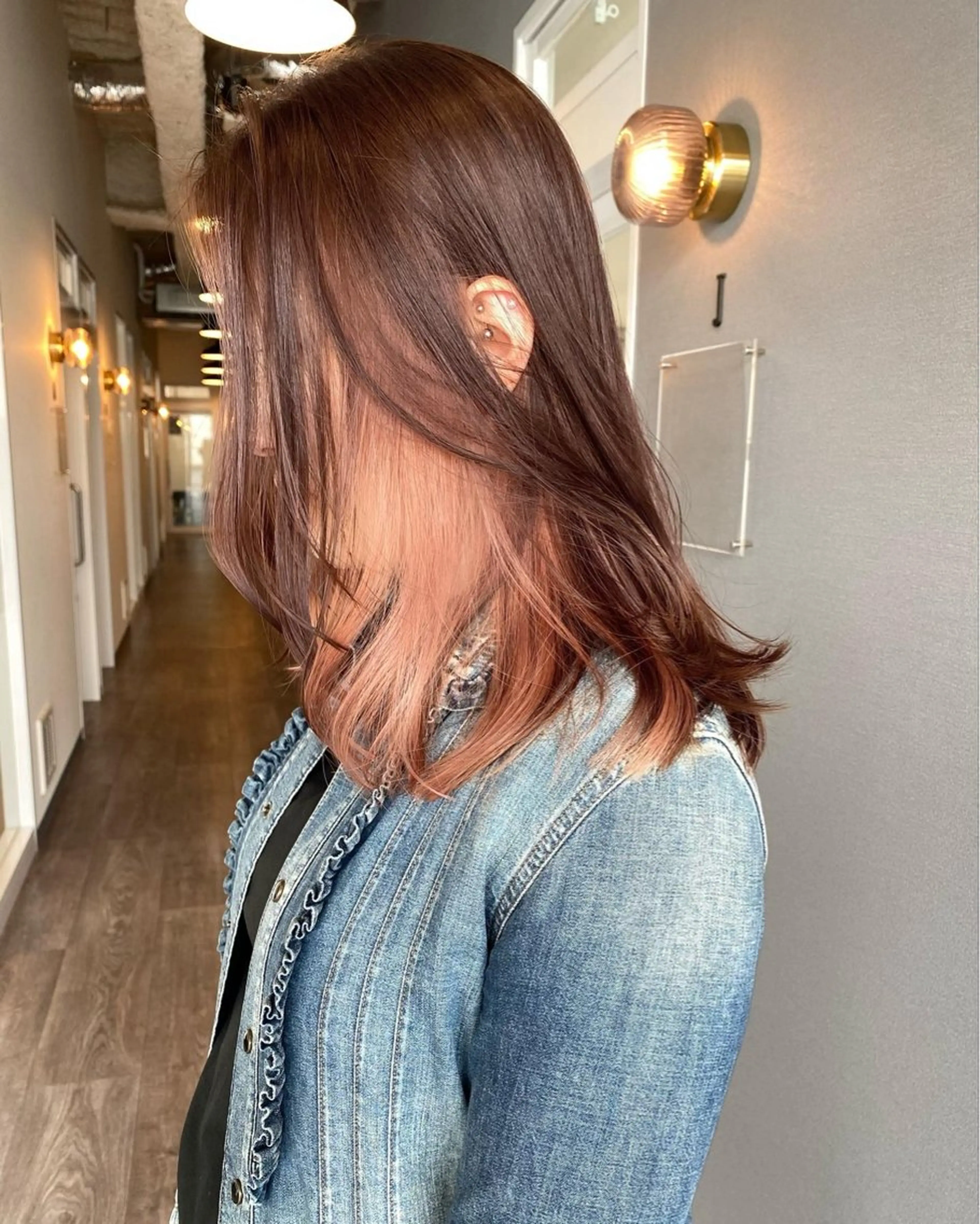 ミディアム カラー ヘアアレンジ カット ヘアカラー トリートメント 似合わせカラーパーマ 🌿kitin米川のヘアスタイル