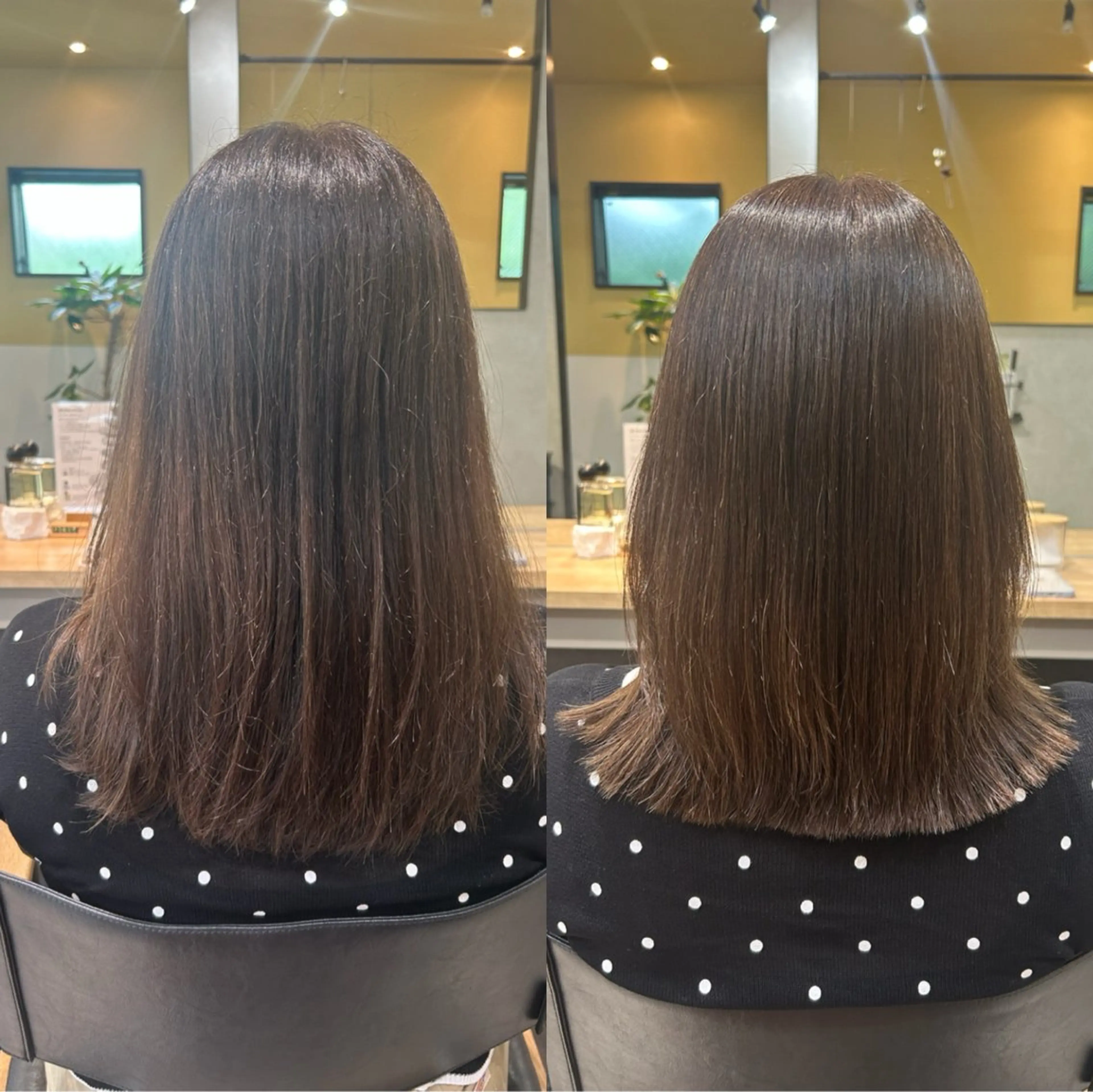 セミロング パーマ 髪質改善 ストレートパーマ カット 縮毛矯正 トリートメント ハブヘアー ハブヘアーのヘアスタイル