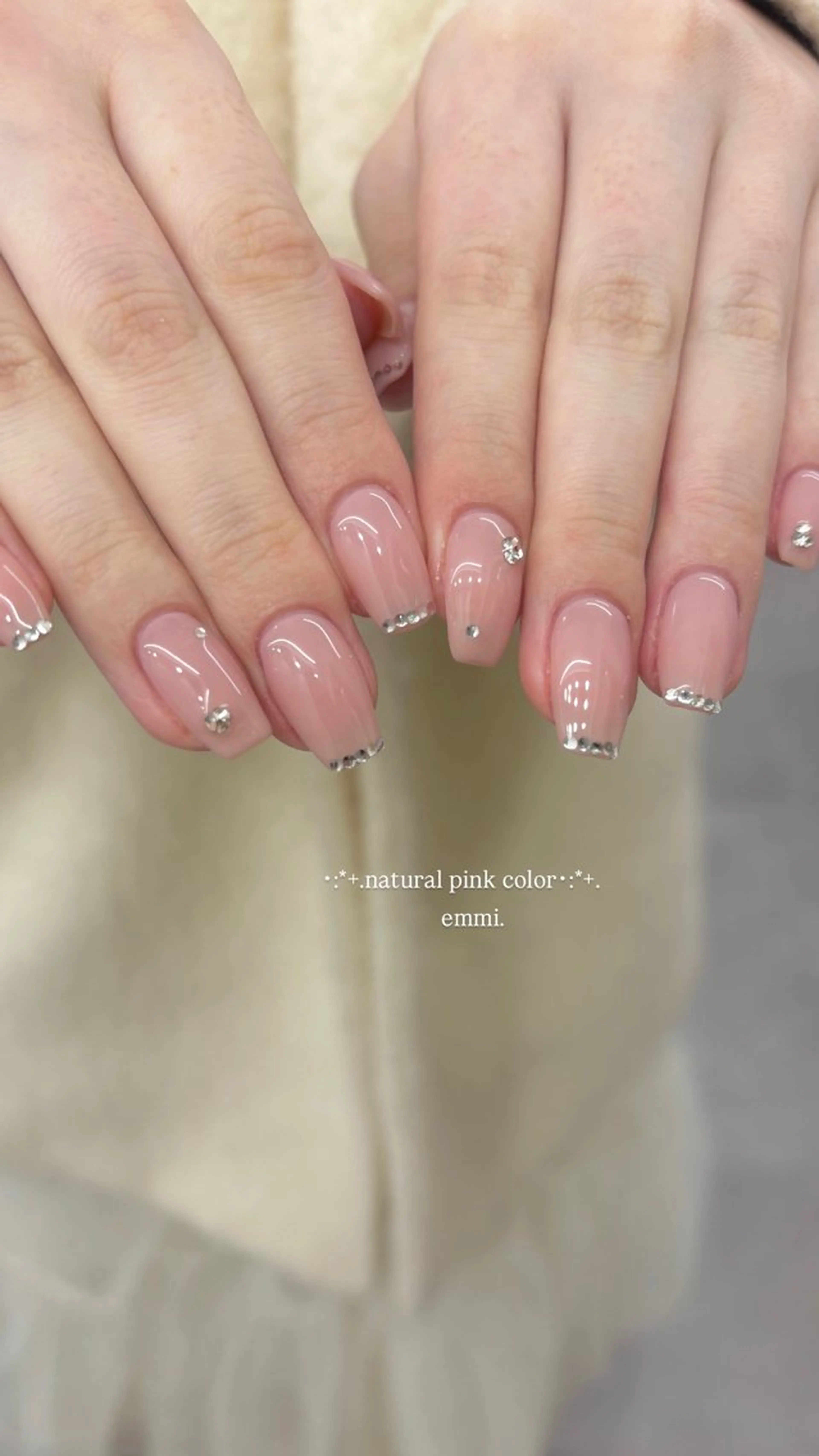 ネイル チークネイル フラッシュネイル フレンチネイル ガーリー 氷ネイル・うるうるネイル ハンドネイル emmi nailのネイルデザイン