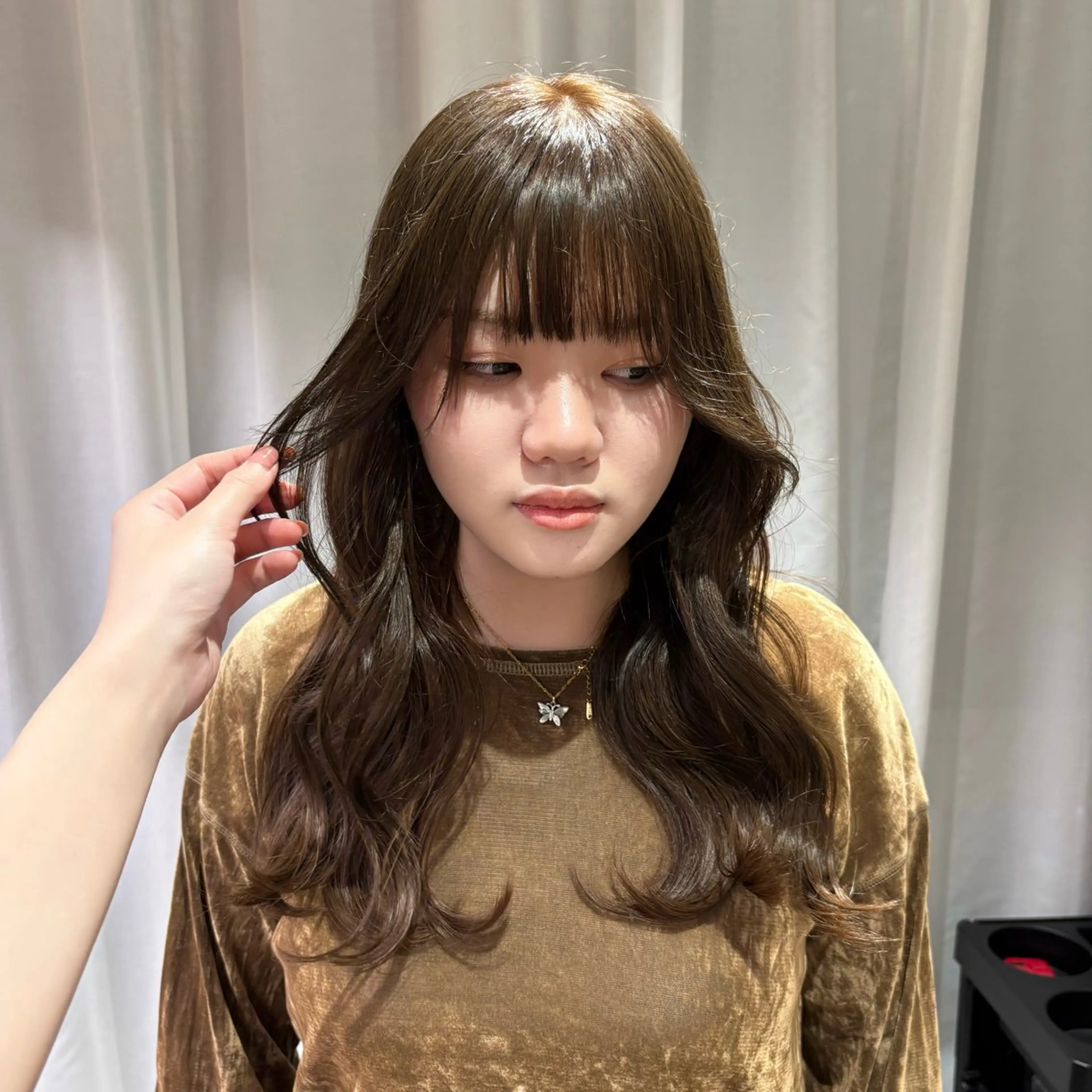 ロング カラー ヘアカラー aoi /one color/艶髪のヘアスタイル