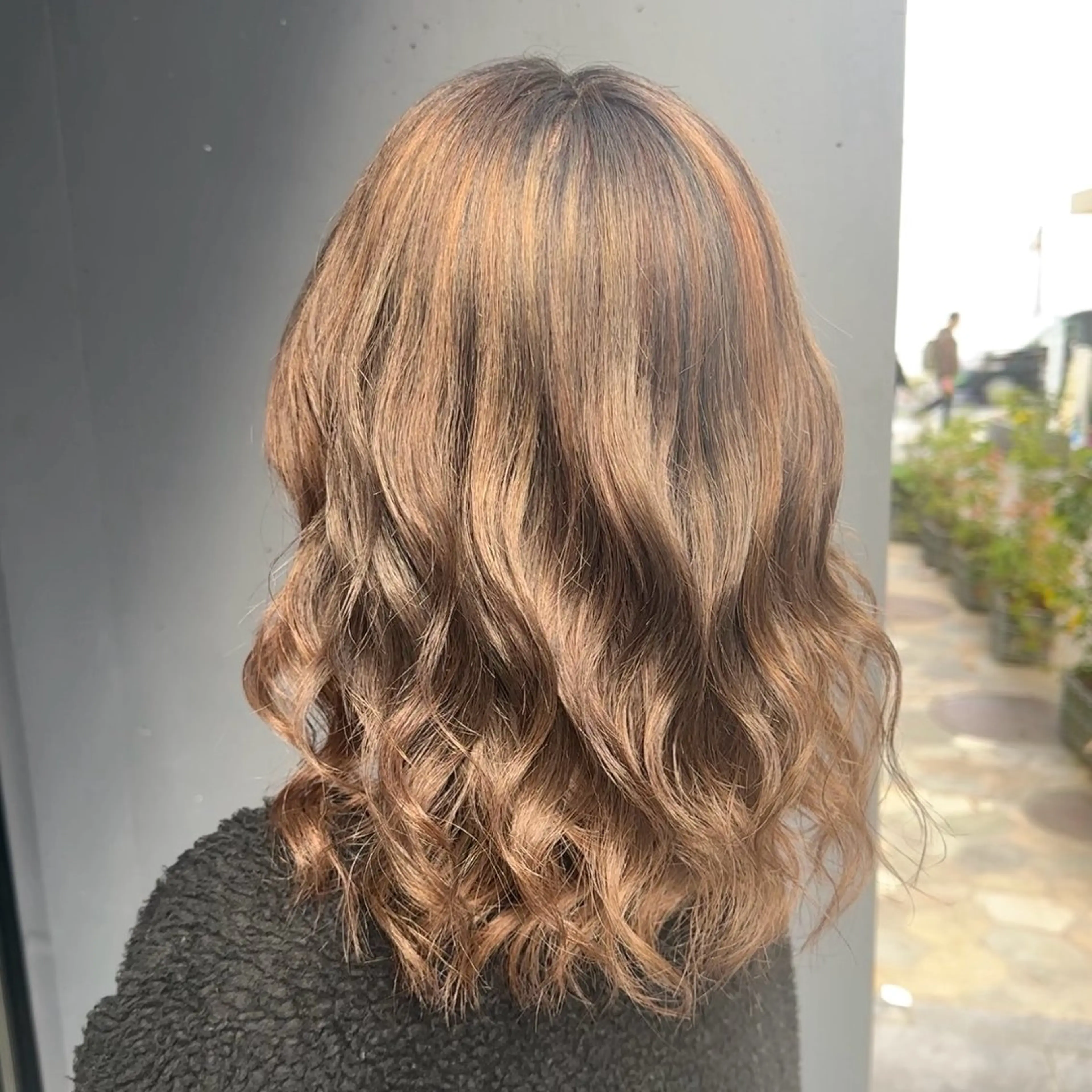 セミロング カラー ヘアアレンジ 透明感カラー 北島亜弥/髪質改善 /カラーのヘアスタイル