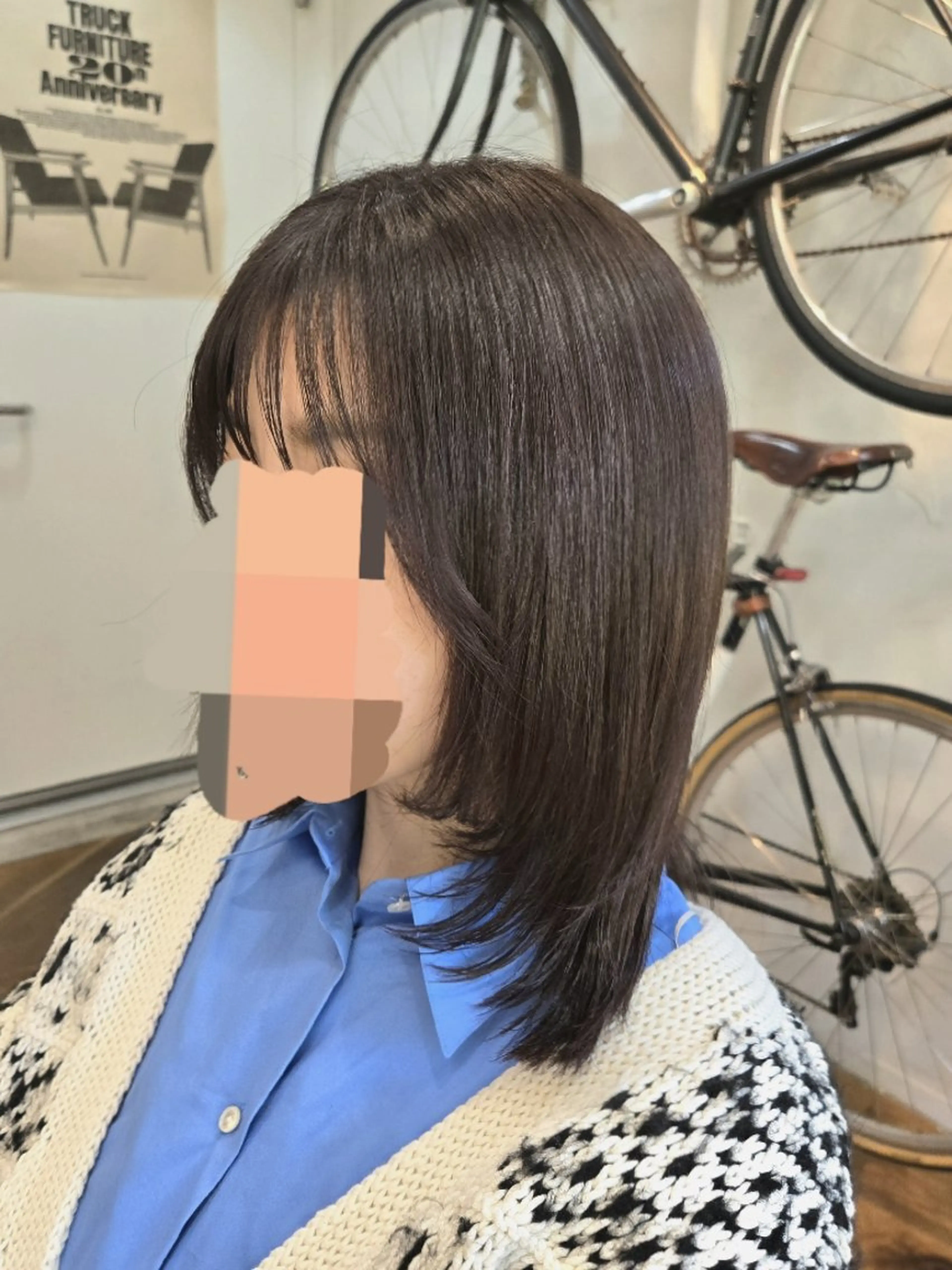 ミディアム レイヤーカット トリートメント カット ヘアカラー 銀座knoll🌿 【平日朝限定cut】のヘアスタイル