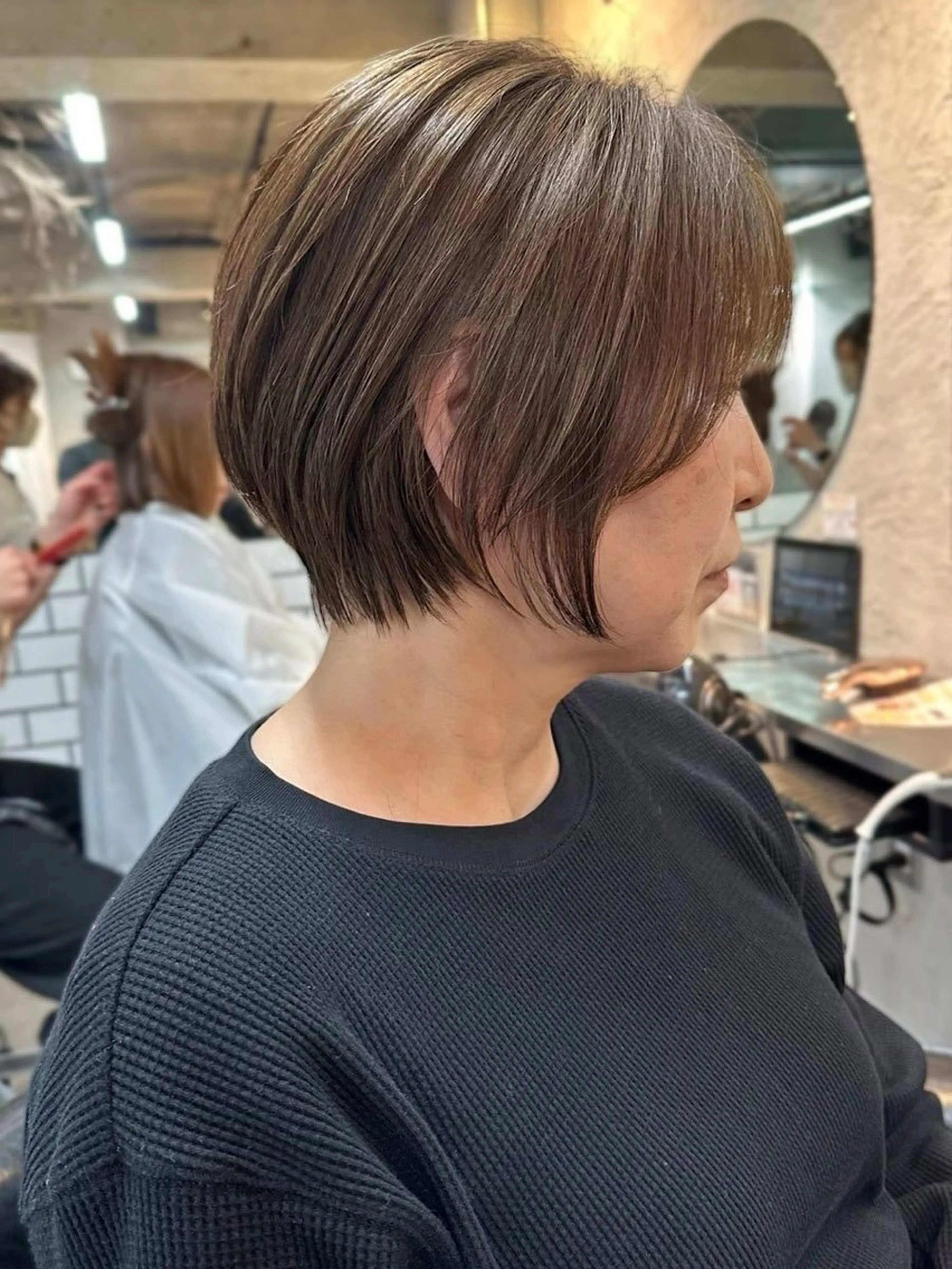 ショート カラー ハイライトカラー ハイライト 髪質改善 ショートヘア 縮毛矯正 内藤　宏紀 tidasmileのヘアスタイル