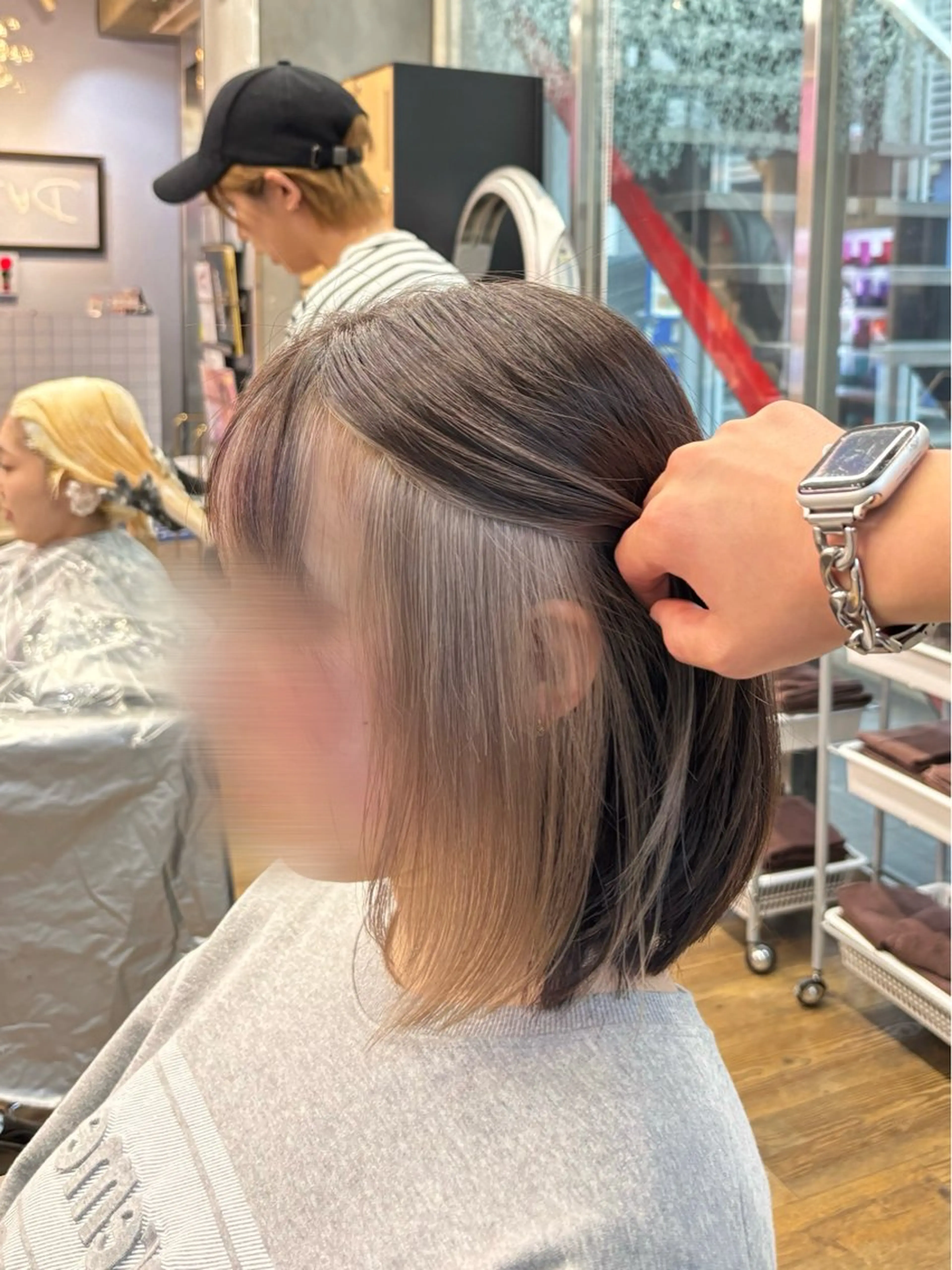 ミディアム カラー ベージュカラー ブリーチ ケアブリーチ 透明感カラー ダブルカラー ヘアカラー ブリーチ/ブロンド 🕊️/カズヤのヘアスタイル