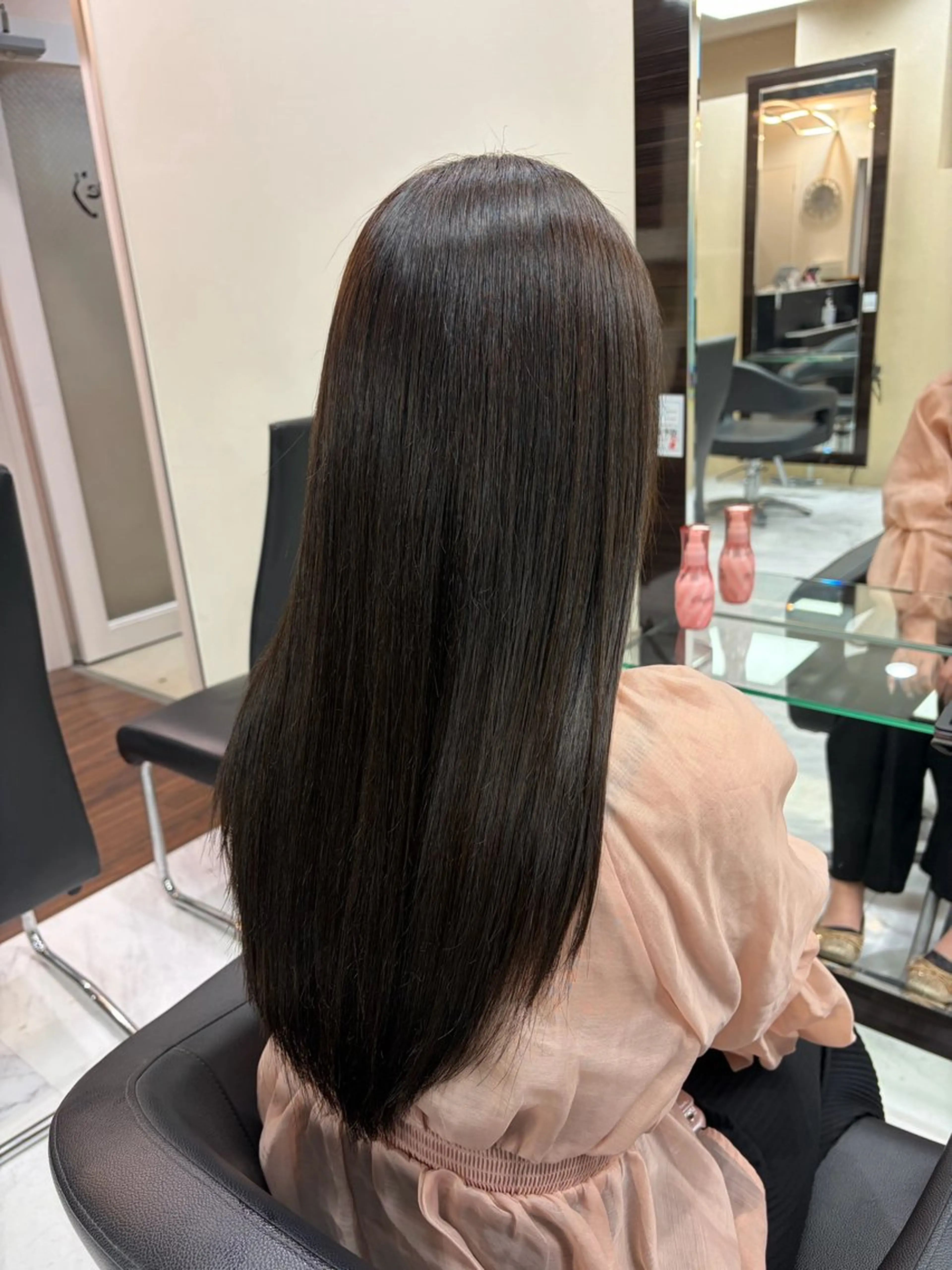 ロング カラー ブラウンカラー ヘアカラー 旗手 沙和のヘアスタイル