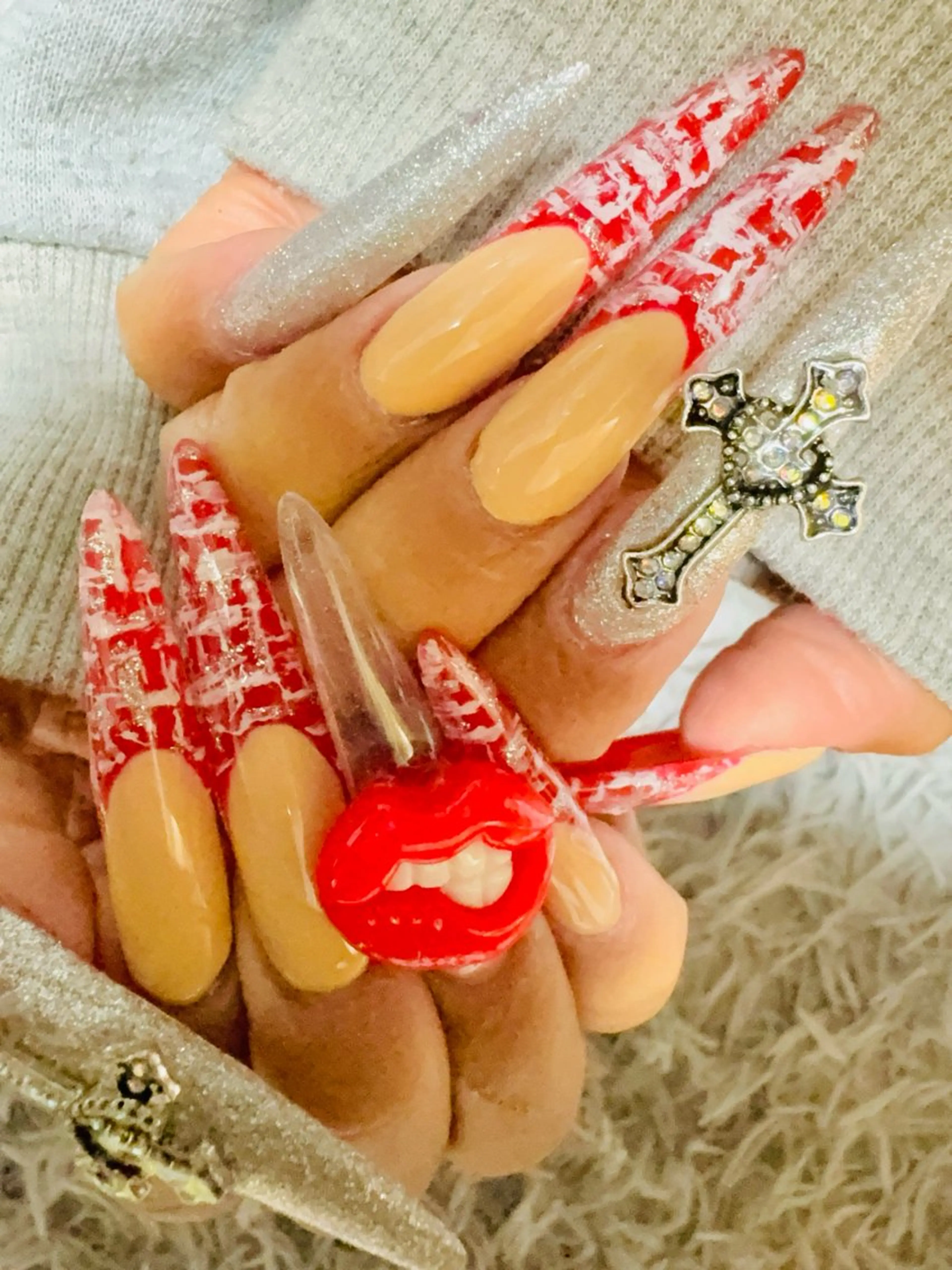 ネイル フレンチネイル ツイードネイル ハンドネイル Cocopelli N'STYLEのネイルデザイン