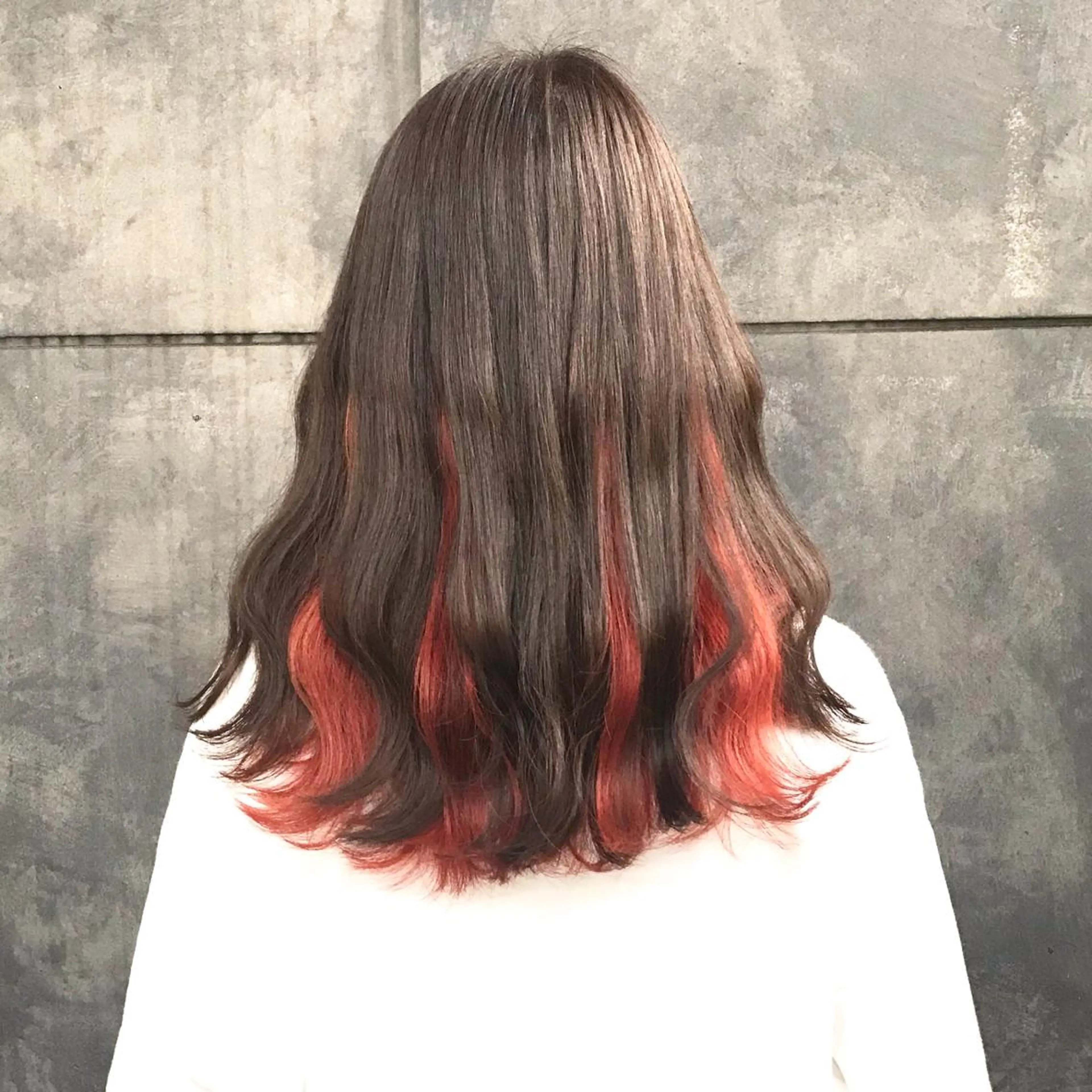 セミロング カラー ブリーチ グレージュ ブリーチなしカラー オレンジ タンバルモリ K-POP好き美容師 🇰🇷Kai.Yのヘアスタイル