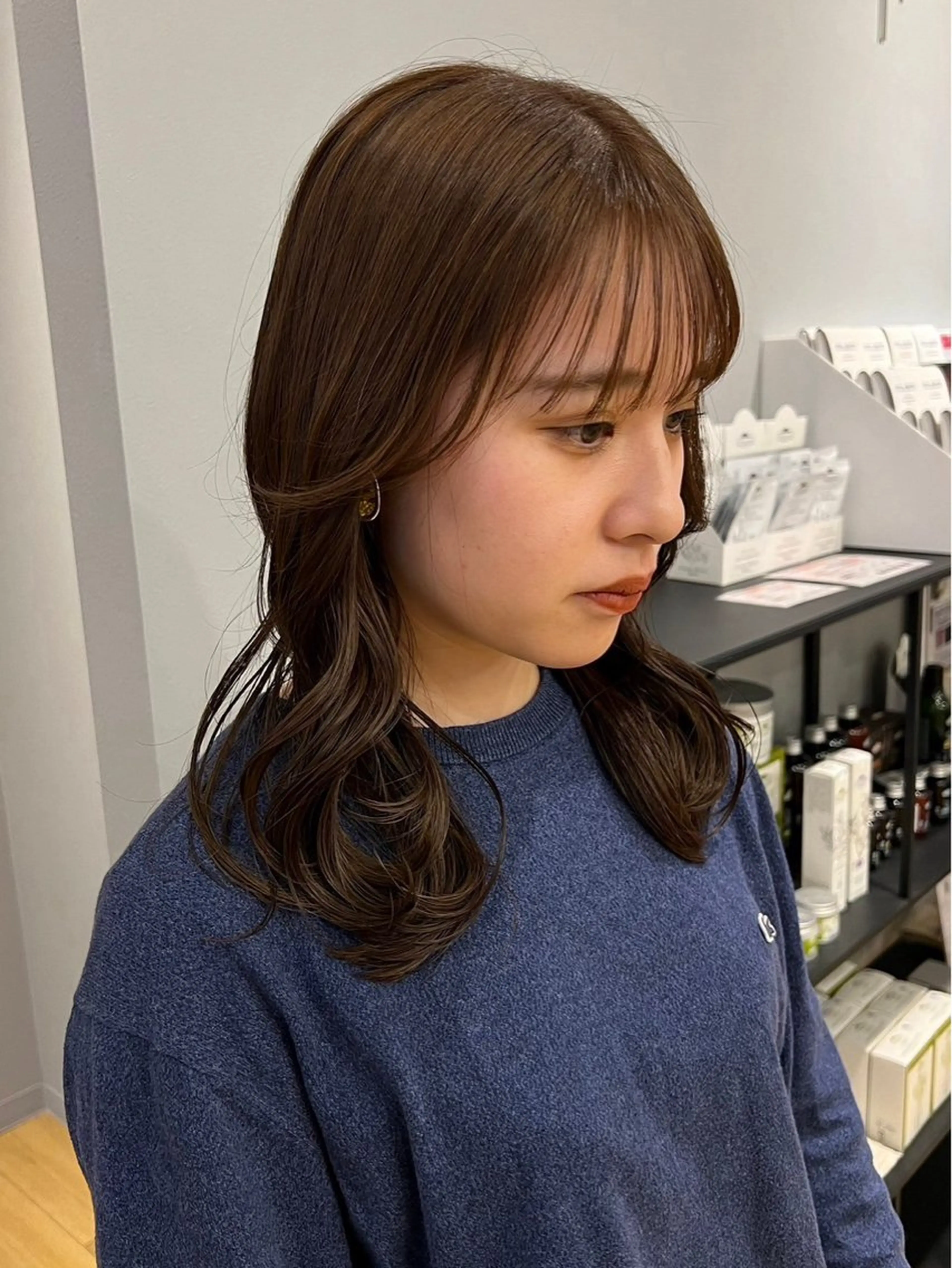 ミディアム カラー 長谷川 将斗のヘアスタイル