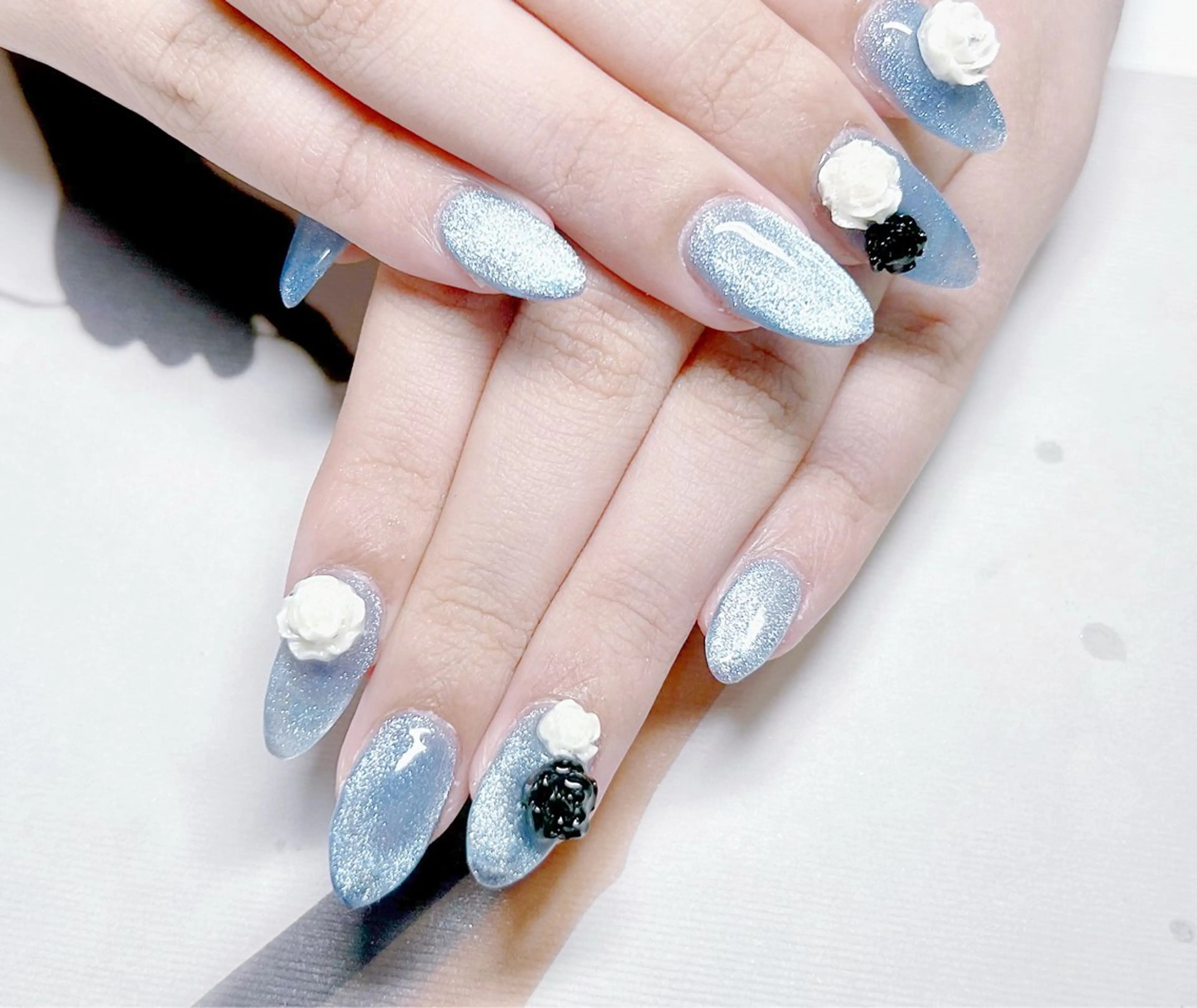 🧲💅（チップ長さ出し）マグネット🧲（オフ込み）&フラッシユワンカラの写真