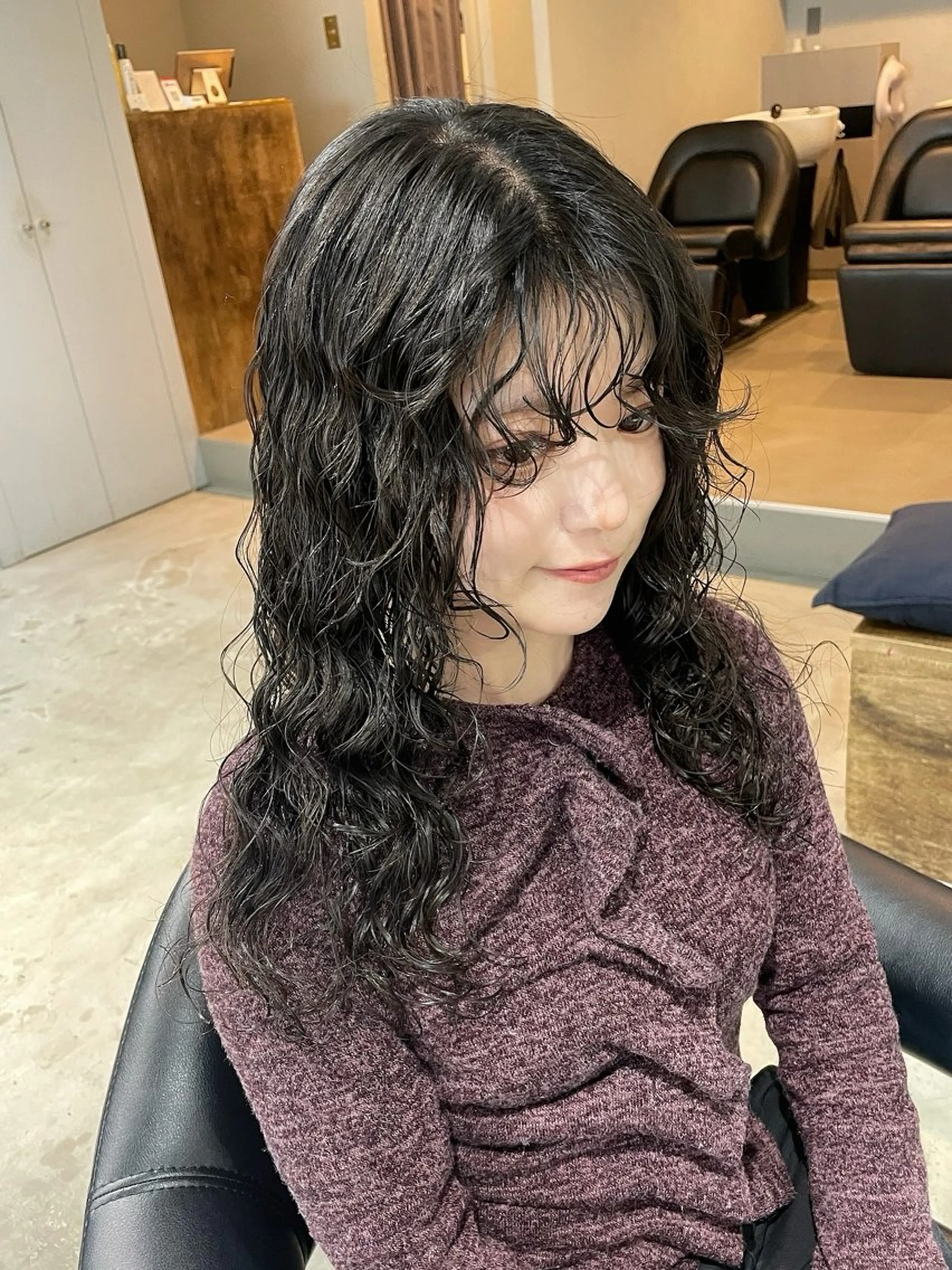 ロング パーマ 【表参道】Ruri デジタルパーマのヘアスタイル