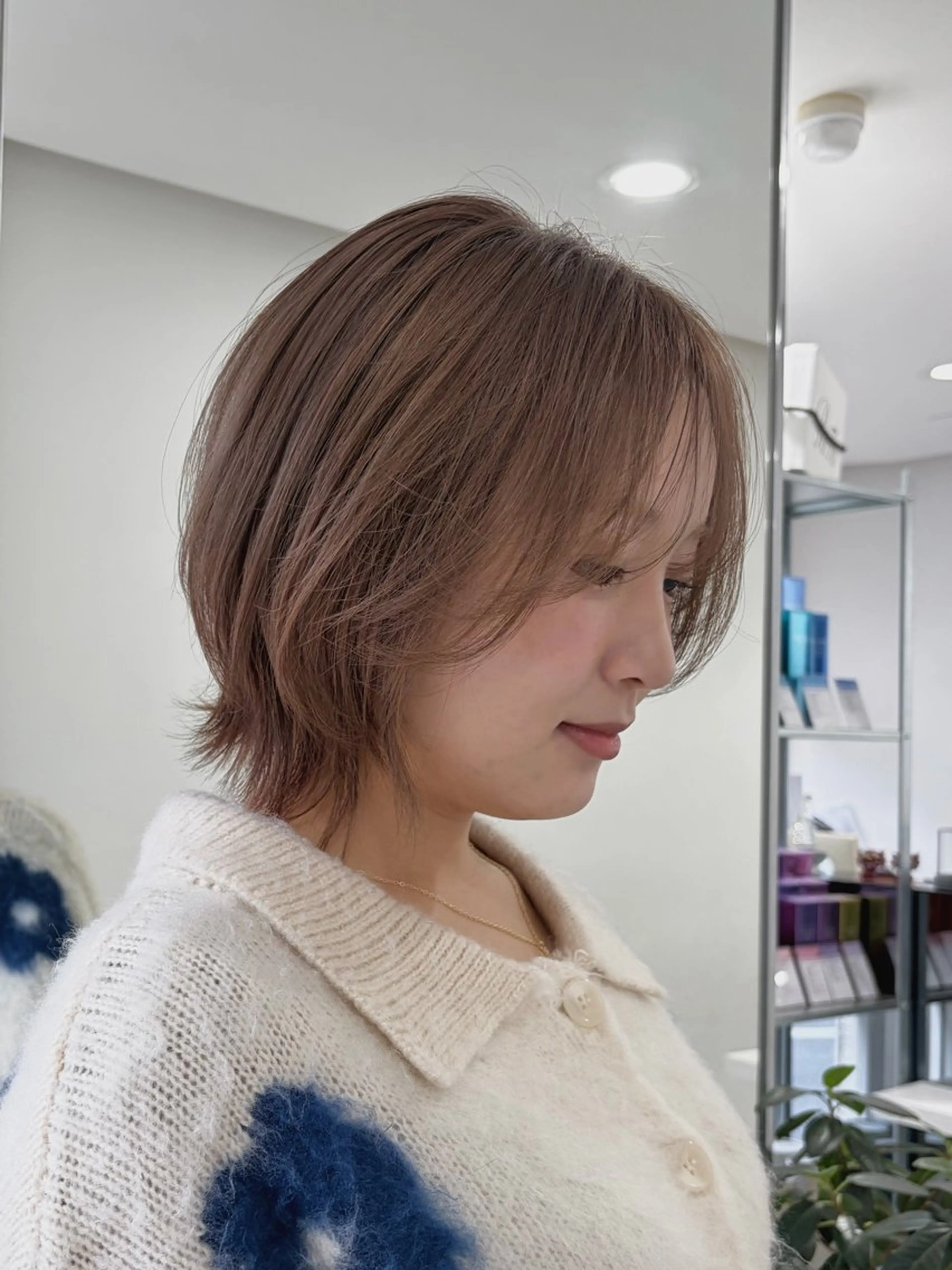 ショート カラー ヘアカラー トリートメント ヘアセット グレージュ/ベージュ /経堂/sana🌱のヘアスタイル