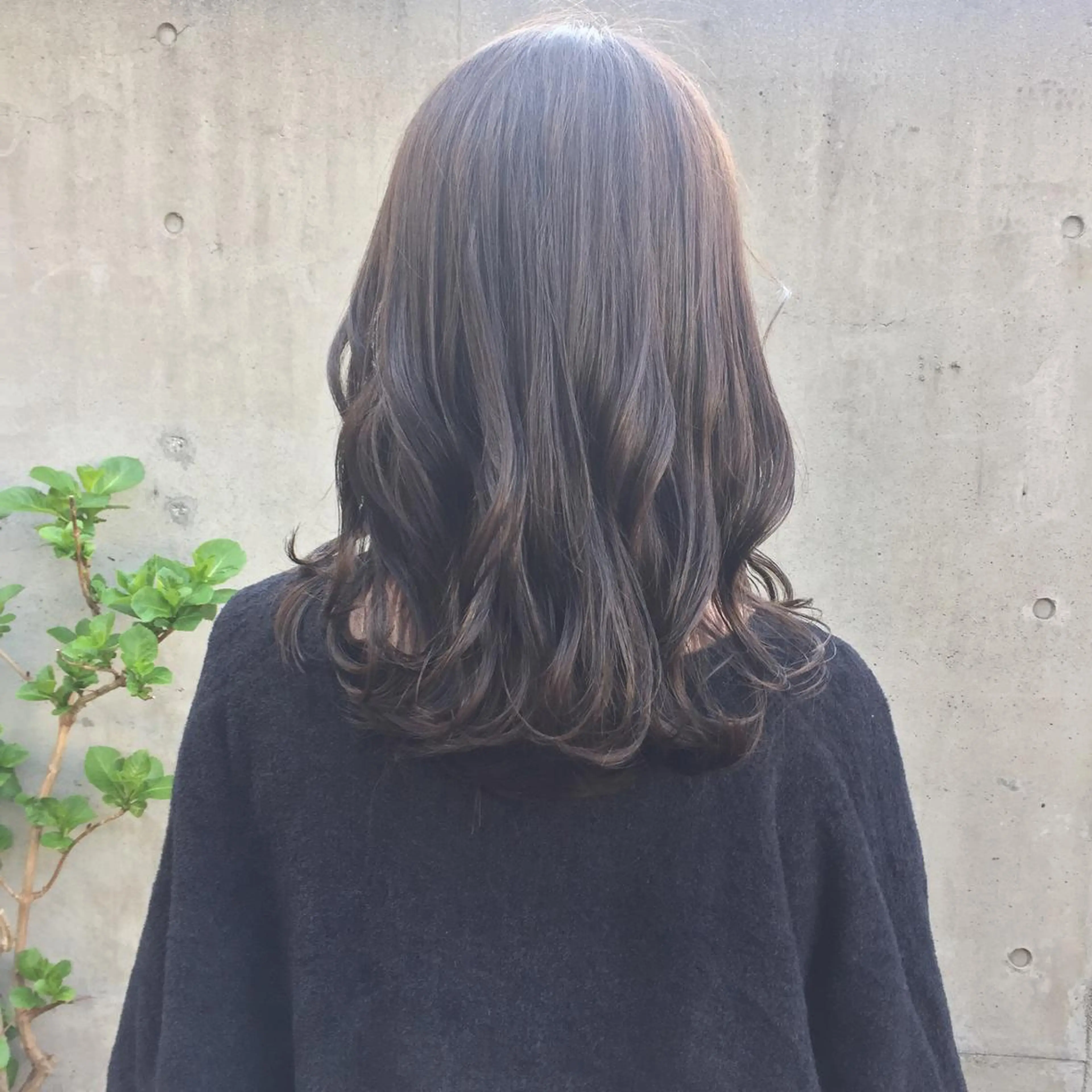 セミロング カラー ブリーチ グレージュ ブリーチなしカラー ヘアカラー トリートメント 柔らかいcolor 🌿harukaのヘアスタイル