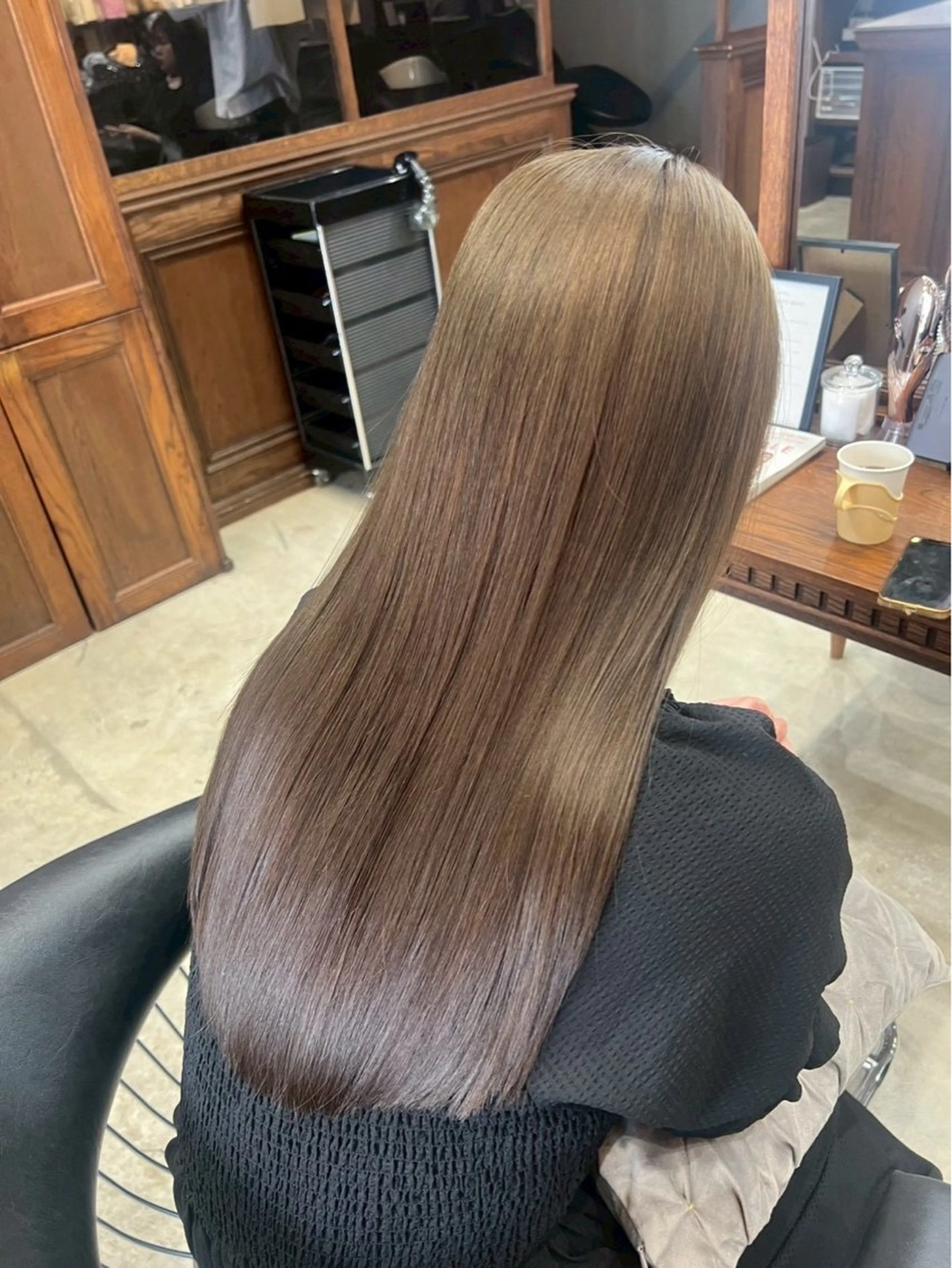 ロング 縮毛矯正 トリートメント 小野 竜聖のヘアスタイル