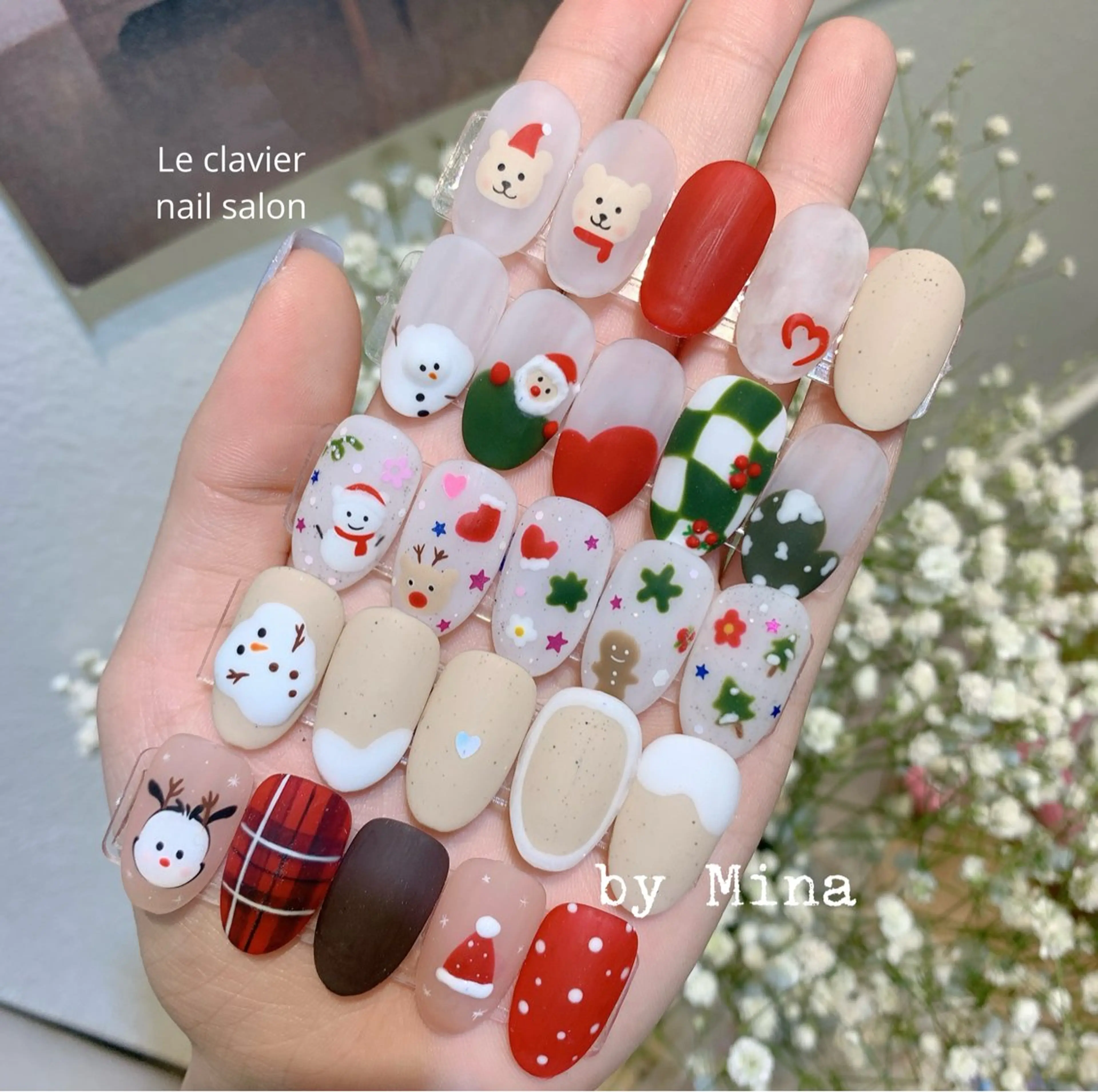 ネイル アートネイル 長さ出し ジェルネイル パラジェル スカルプネイル Mina Nailのネイルデザイン