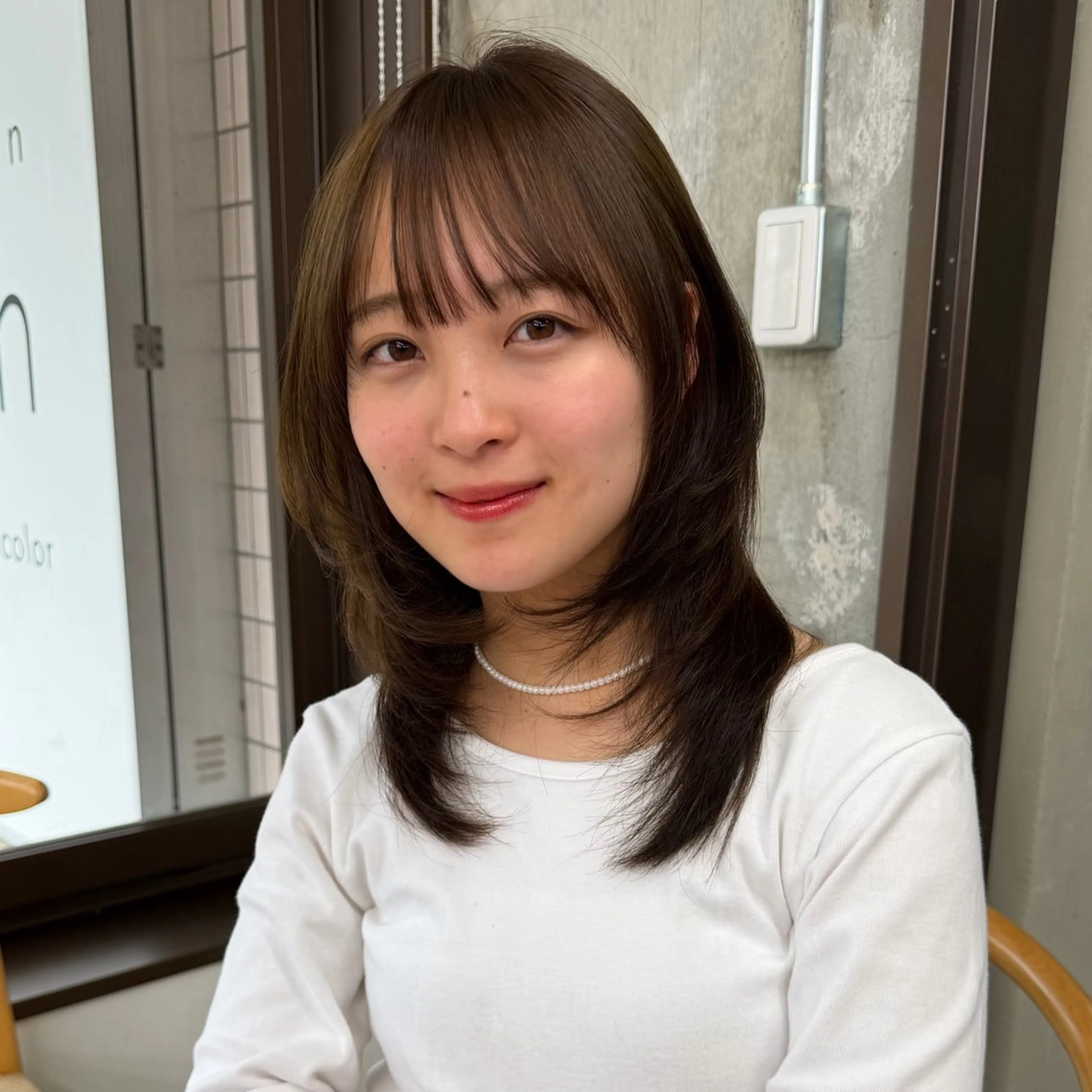 ミディアム レイヤーカット カット ヘアカラー ベージュ/透明感/ レイヤー/あやか💕のヘアスタイル