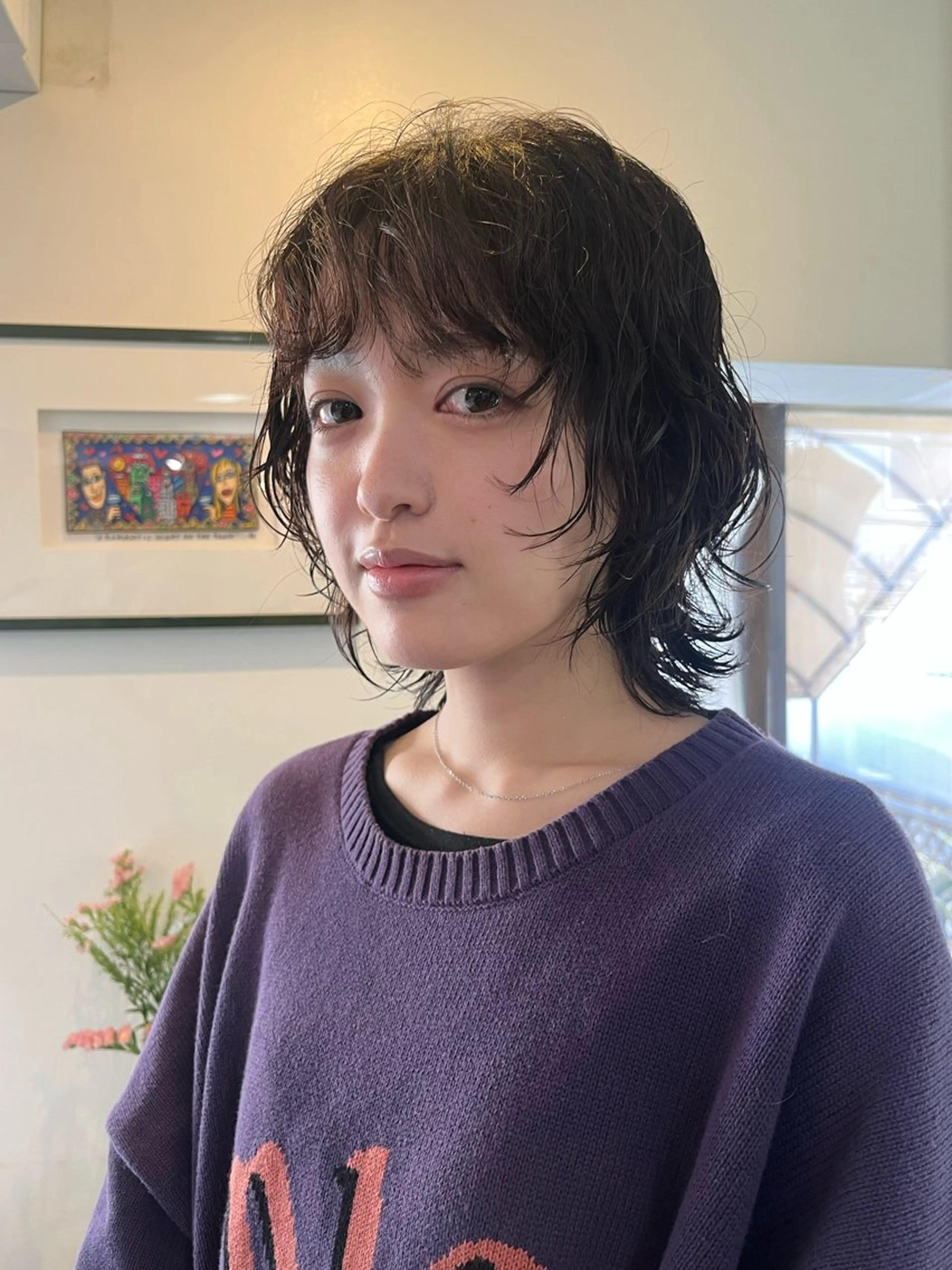 ミディアム ミディアムパーマ カット パーマ 似合わせパーマ/ 山本銀次郎のヘアスタイル